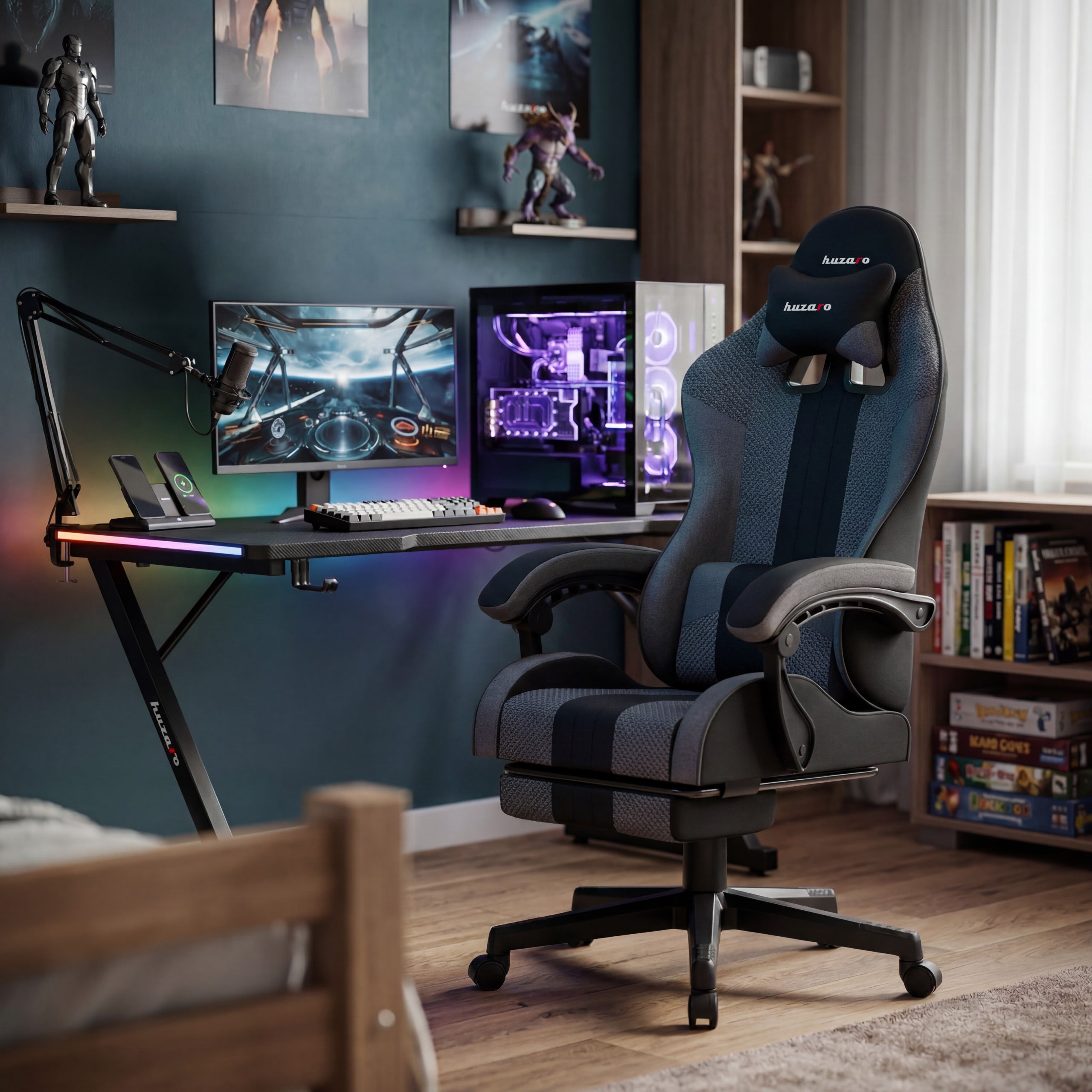 Huzaro Force 4.7 Grau Mesh Gaming-Stuhl