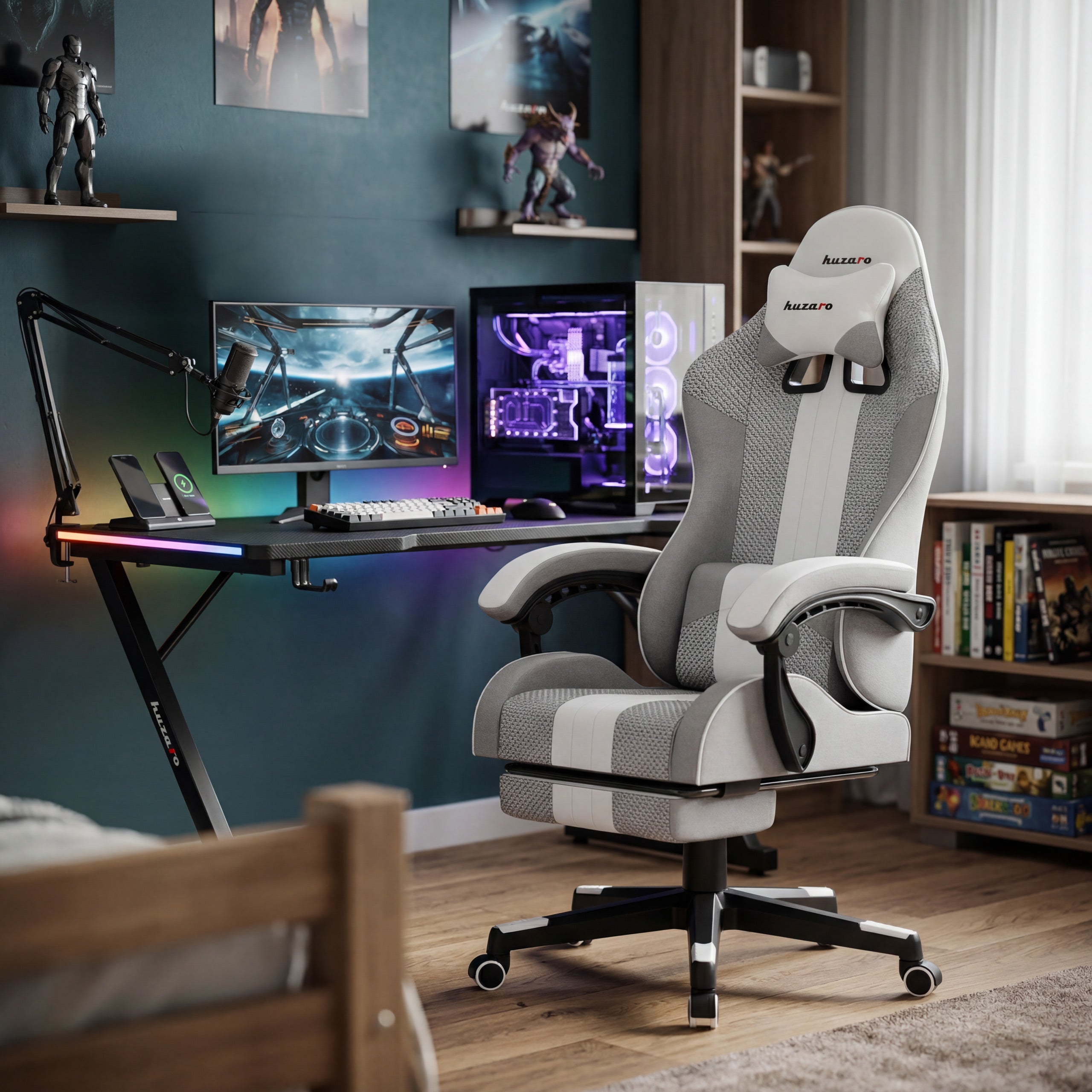 HUZARO Force 4.7 Weiß Mesh Gaming-Stuhl
