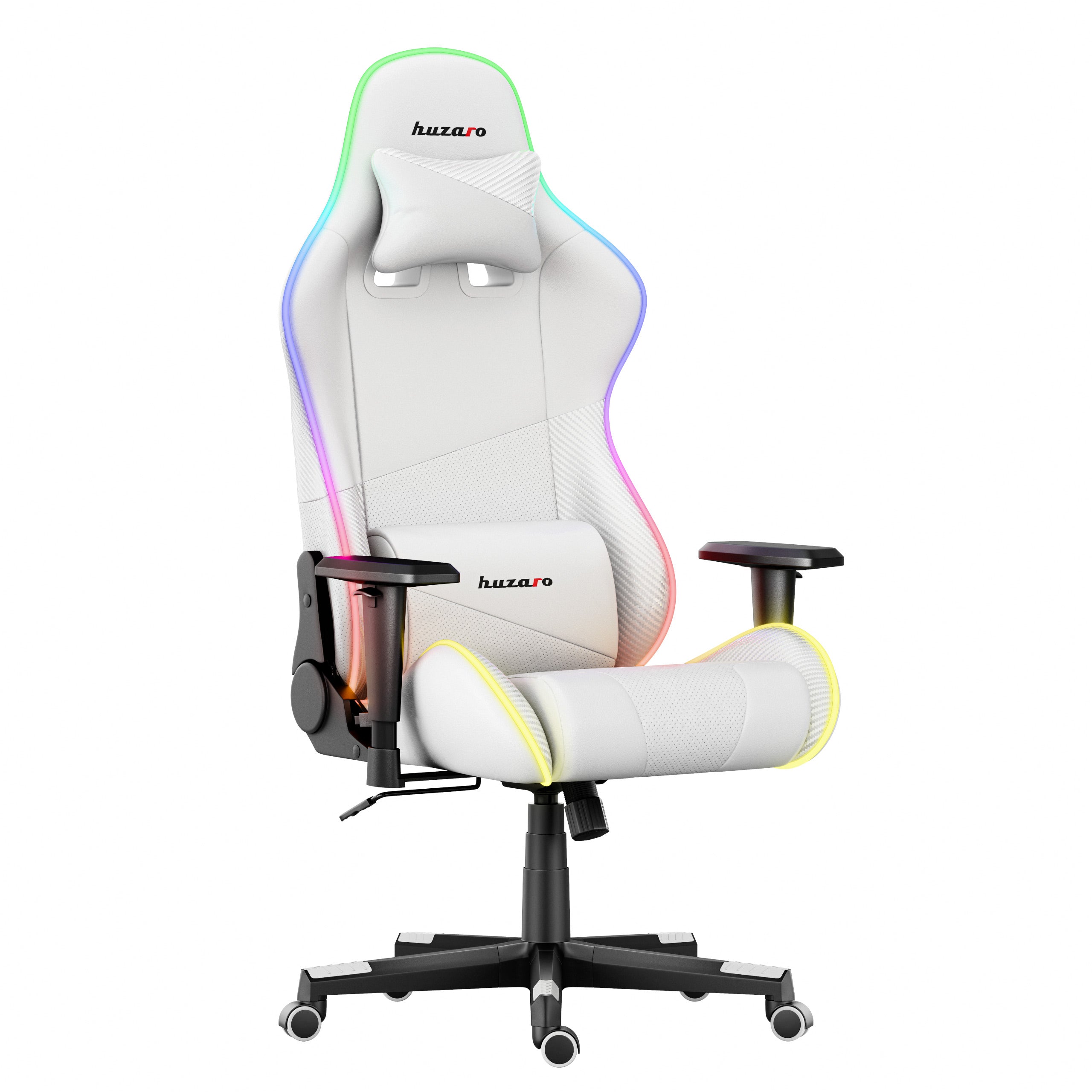 HUZARO FORCE 6.2 Weiß RGB LED Gaming-Stuhl