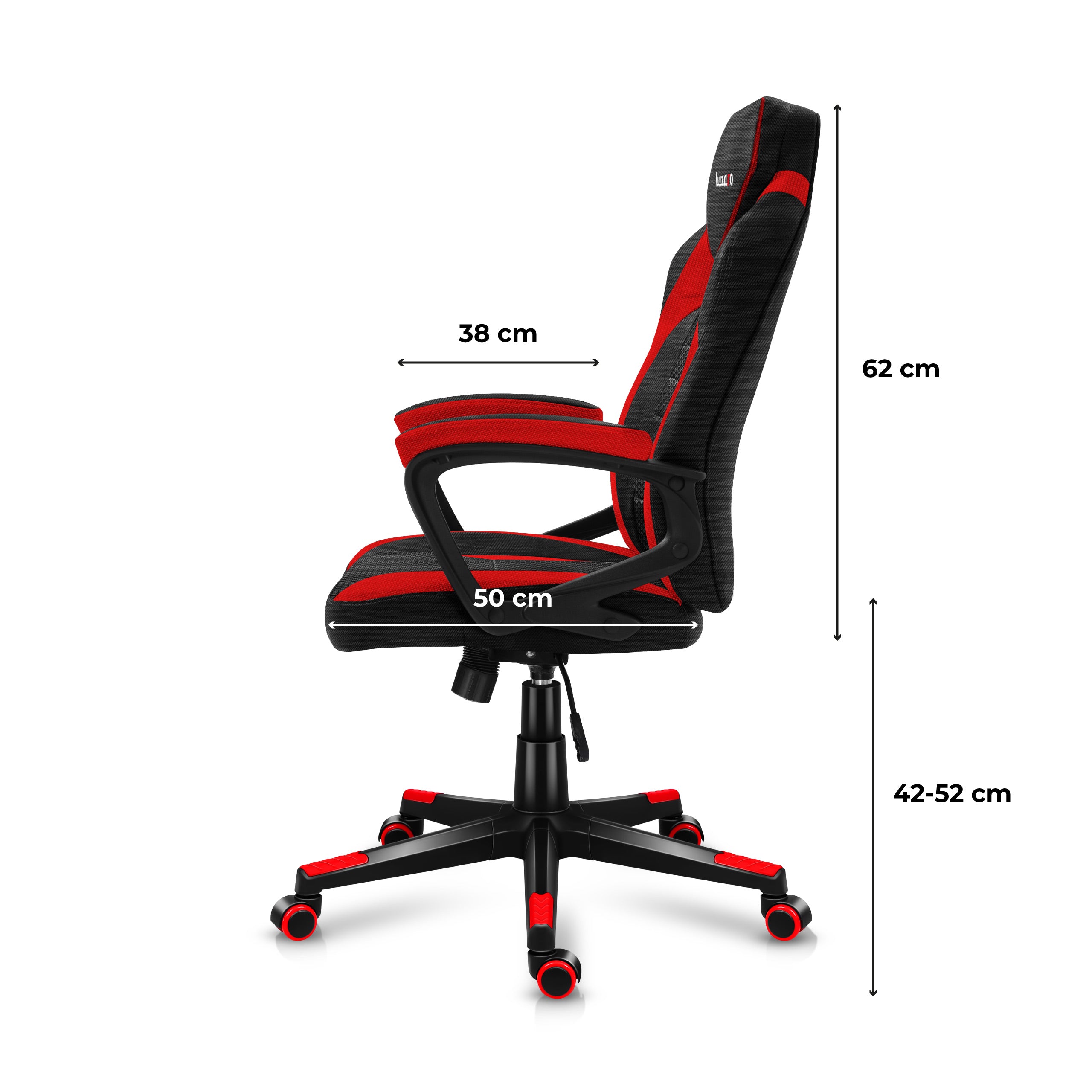 HUZARO FORCE 2.5 Rot Mesh Gaming-Stuhl