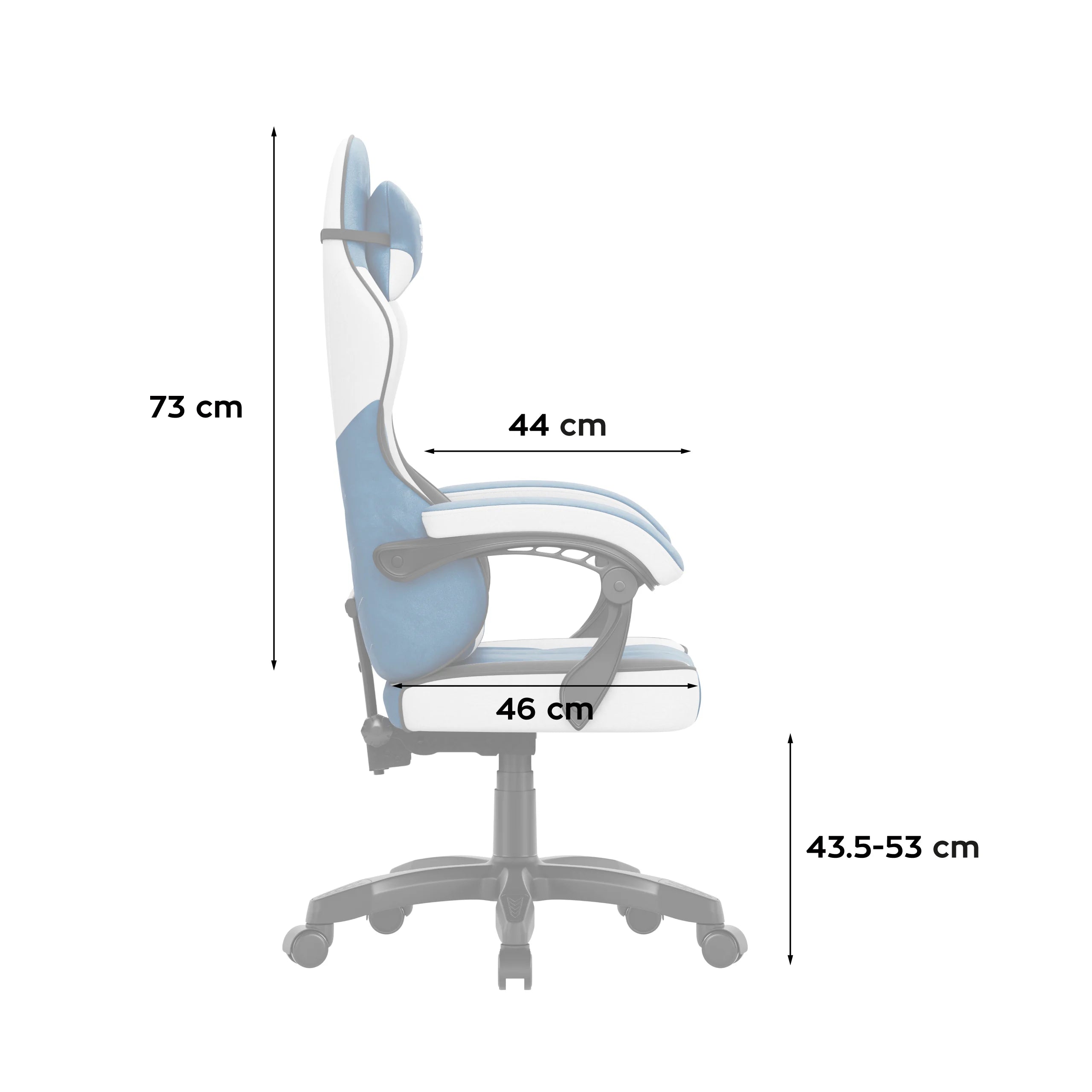 Huzaro Force 2.7 Gaming-Stuhl aus blauem Samt 