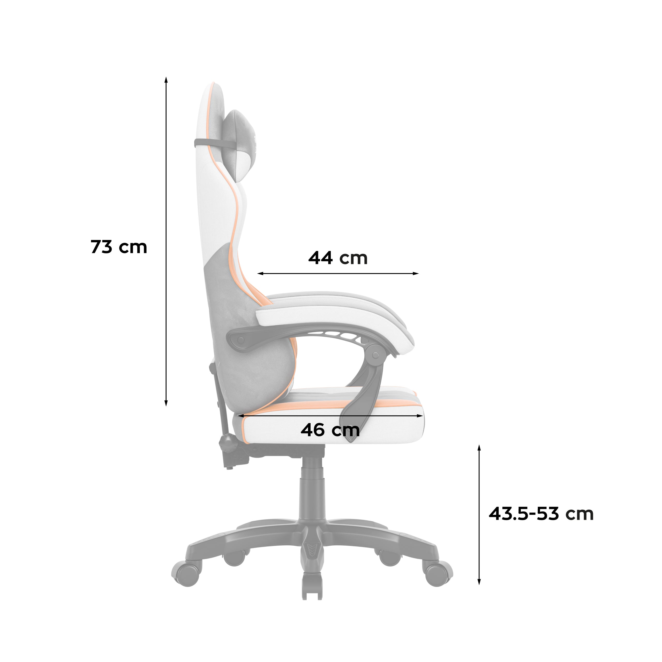 Huzaro Force 2.7 Gaming-Stuhl aus grauem Samt