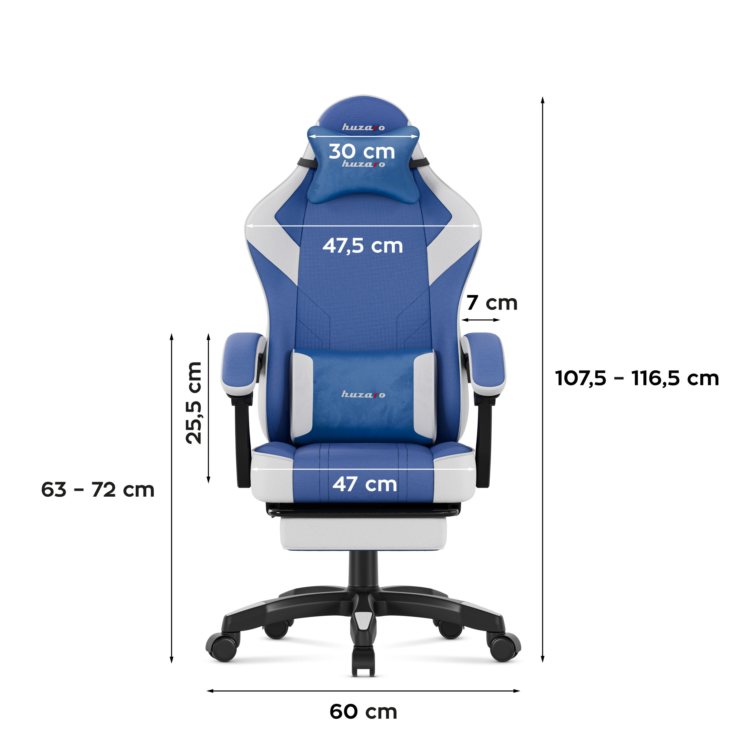 Huzaro Force 3.7 Blue Gaming-Stuhl