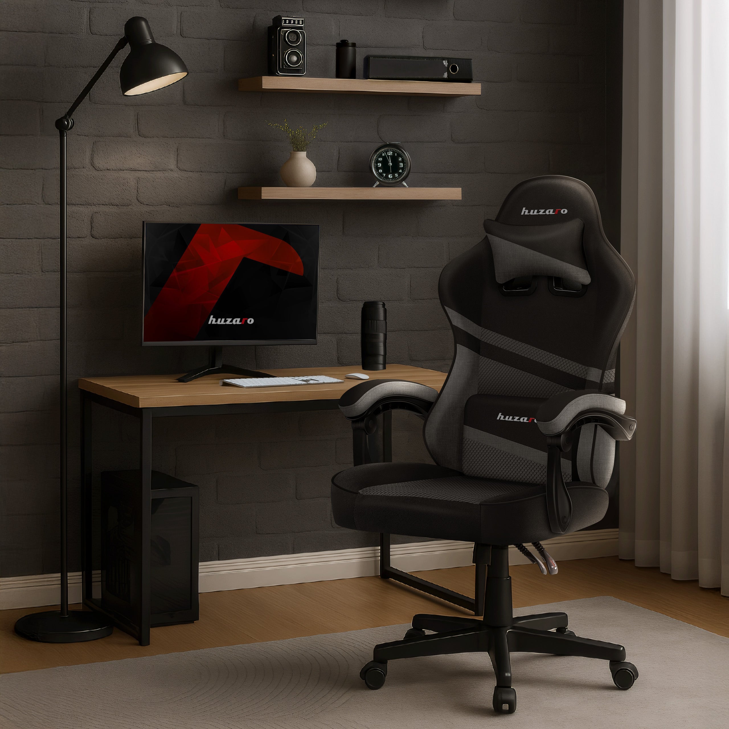 HUZARO FORCE 4.4 Grau Mesh Gaming-Stuhl