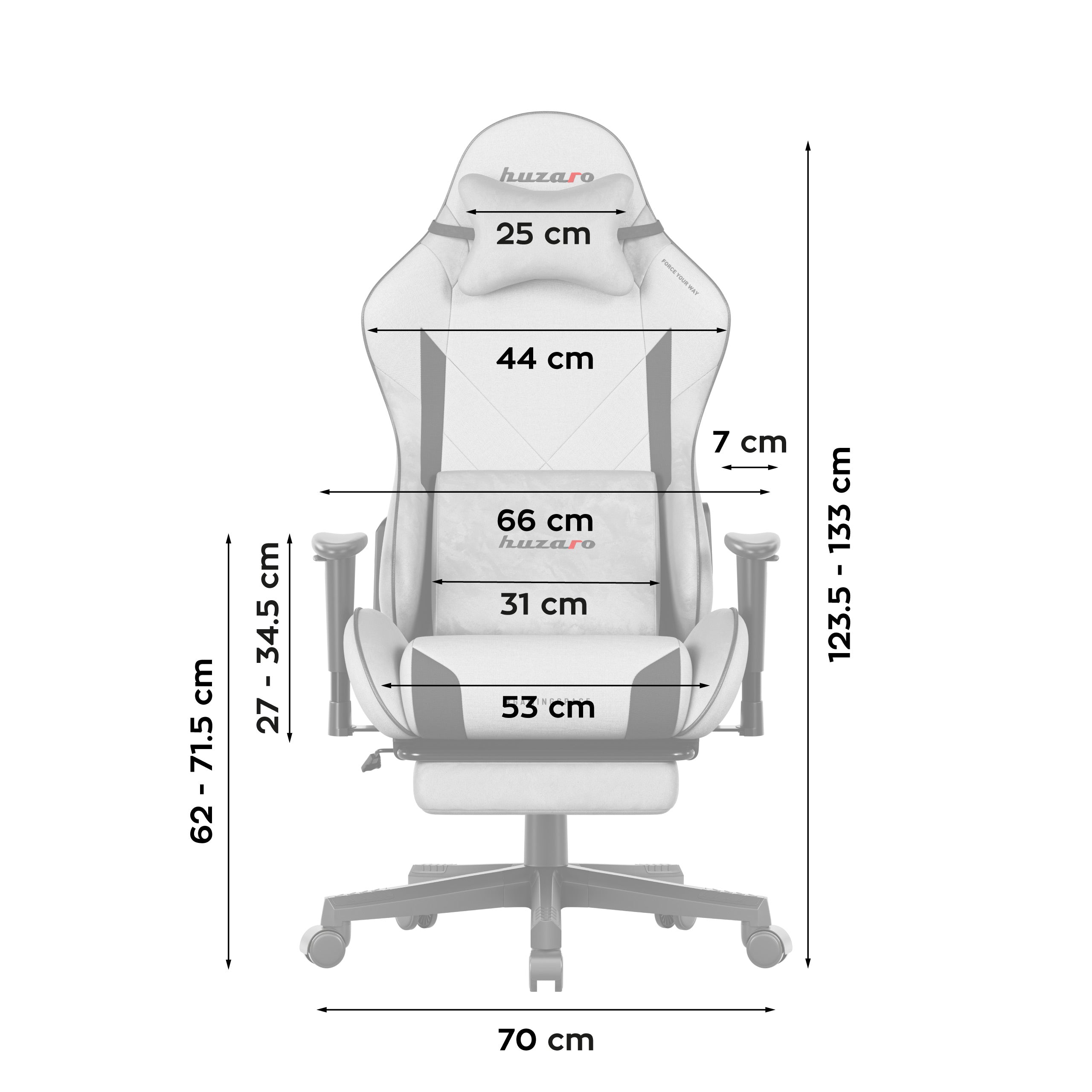 Huzaro Force 5.7 Grauer Gaming-Stuhl