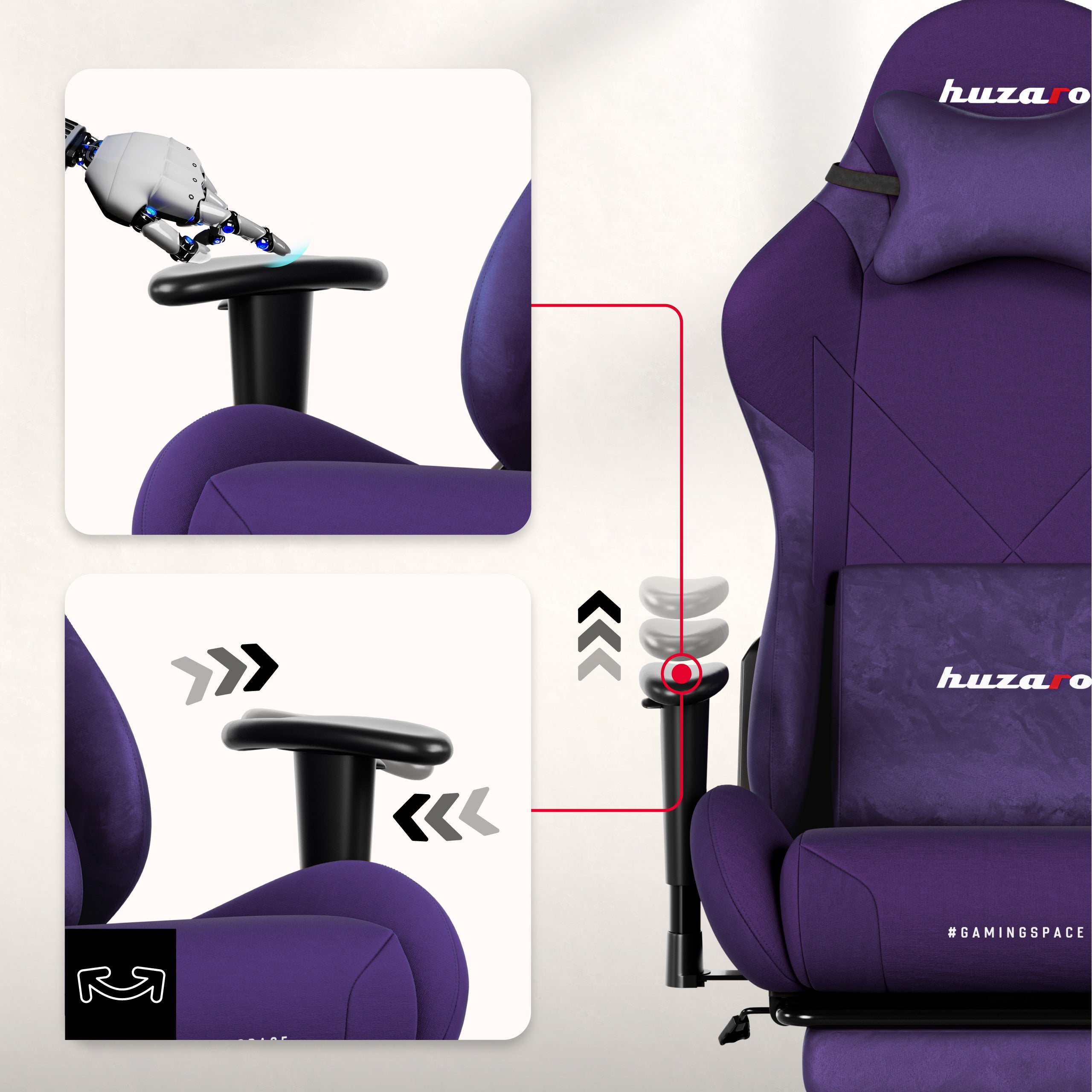 Huzaro Force 5.7 Lila Gaming-Stuhl