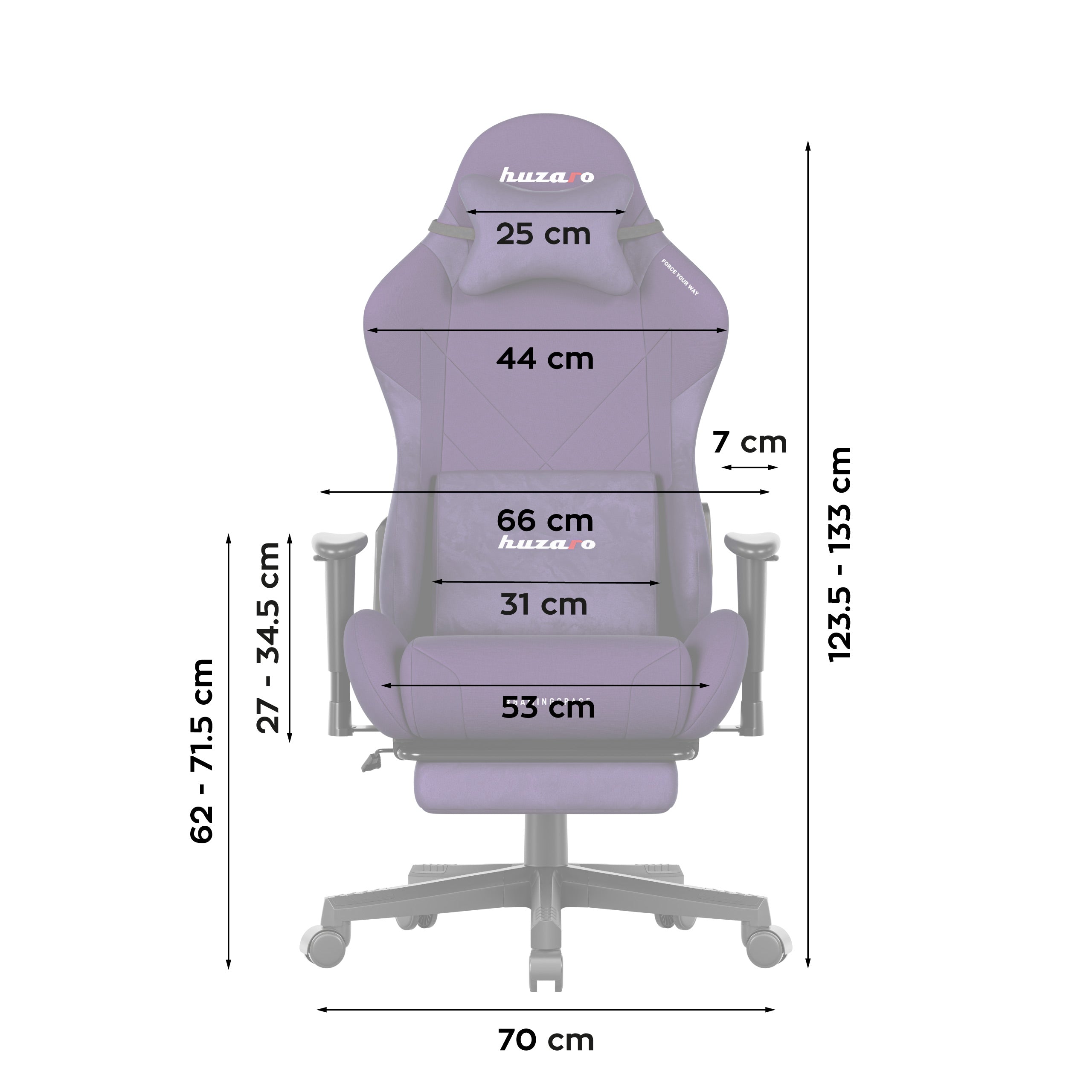 Huzaro Force 5.7 Lila Gaming-Stuhl