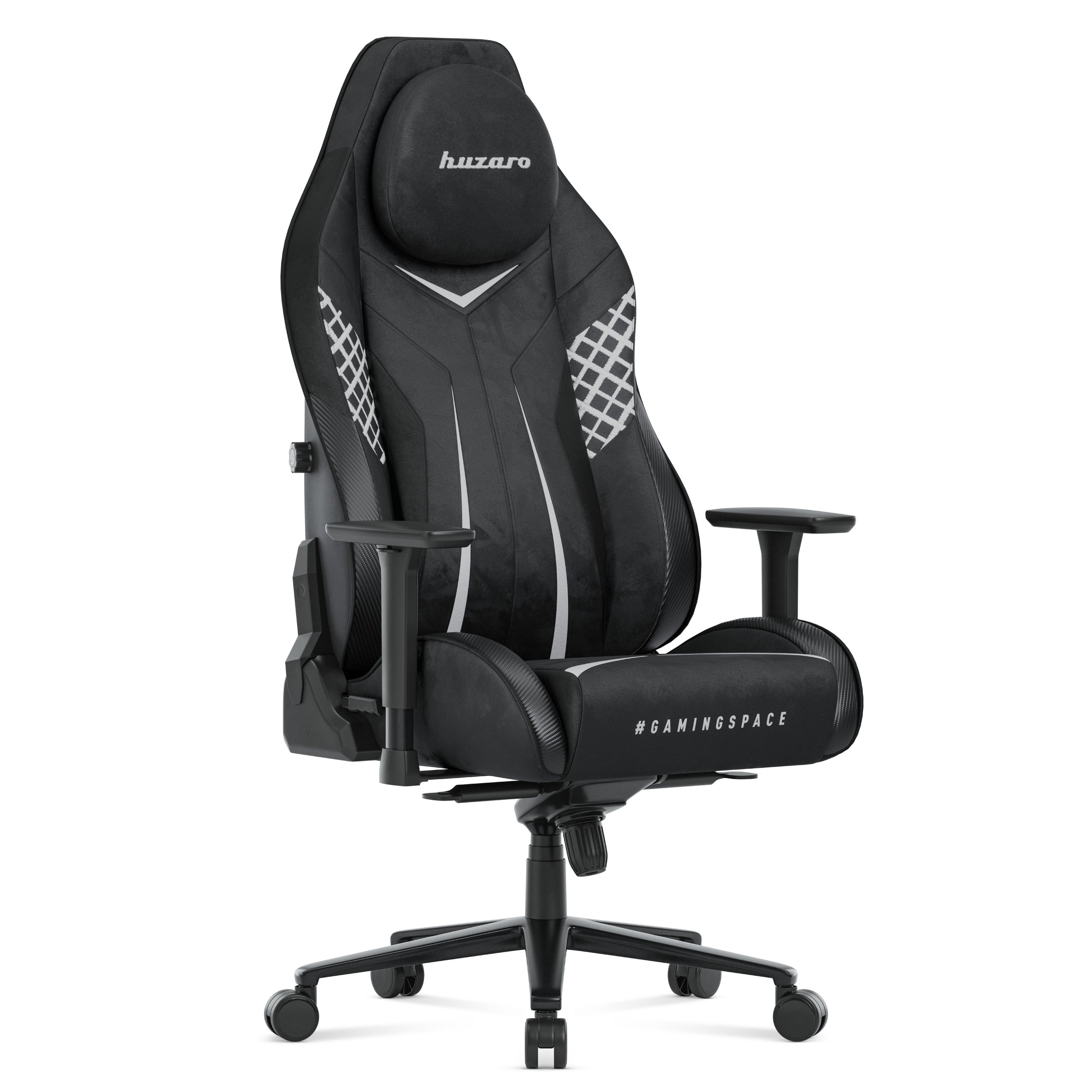 Fotel gamingowy zamszowy Huzaro Force 8.3 Carbon Black