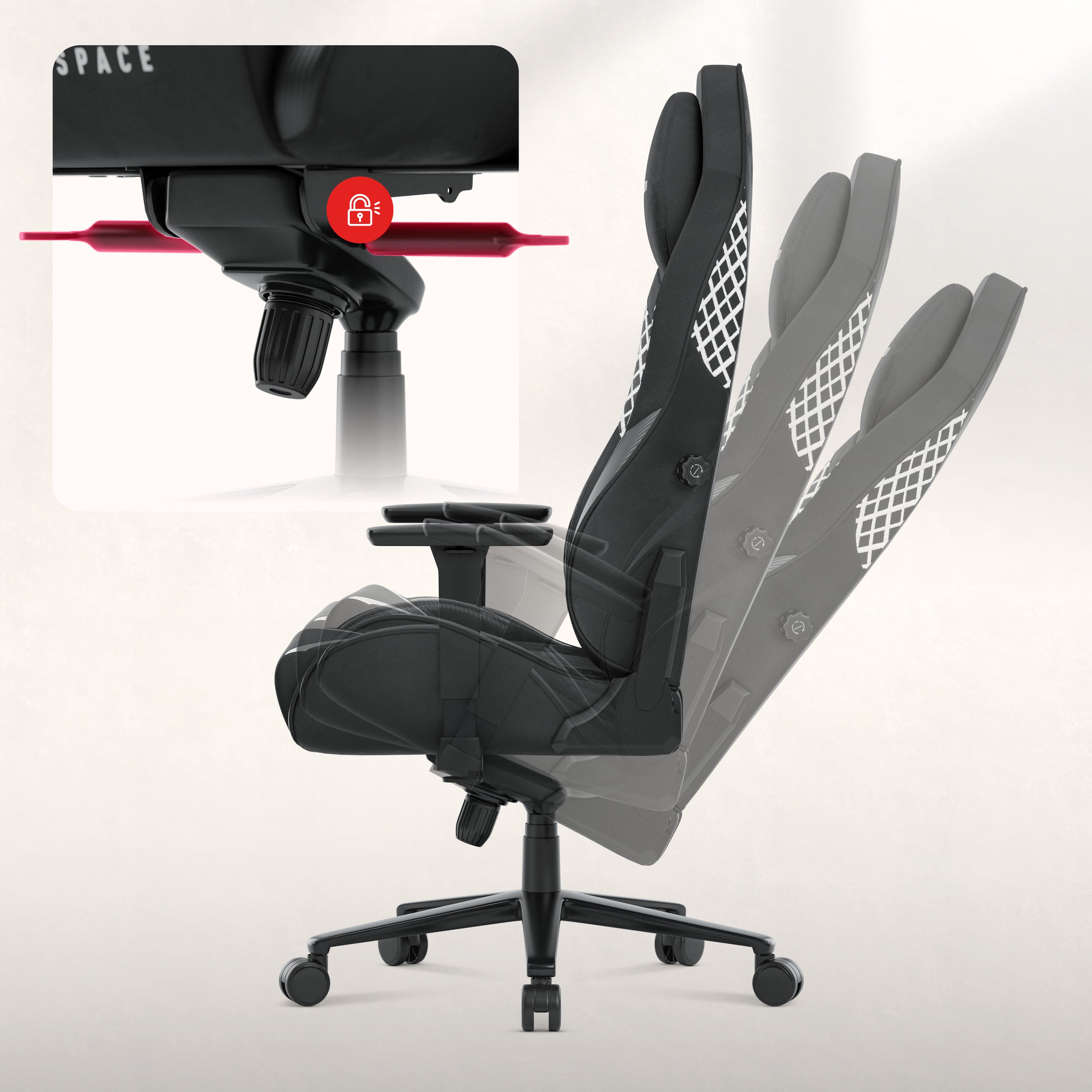 Fotel gamingowy zamszowy Huzaro Force 8.3 Carbon Black