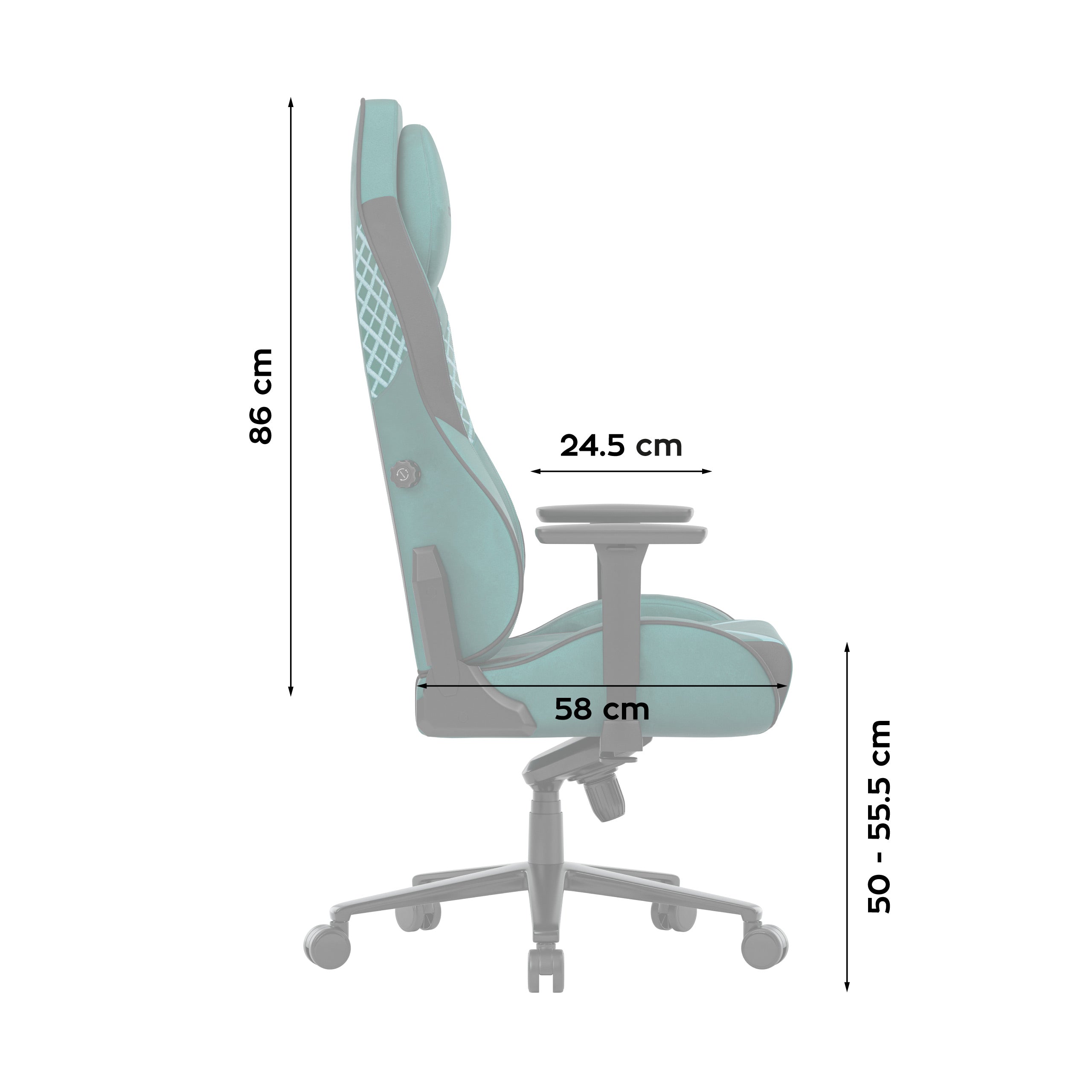 Fotel gamingowy zamszowy Huzaro Force 8.3 Green
