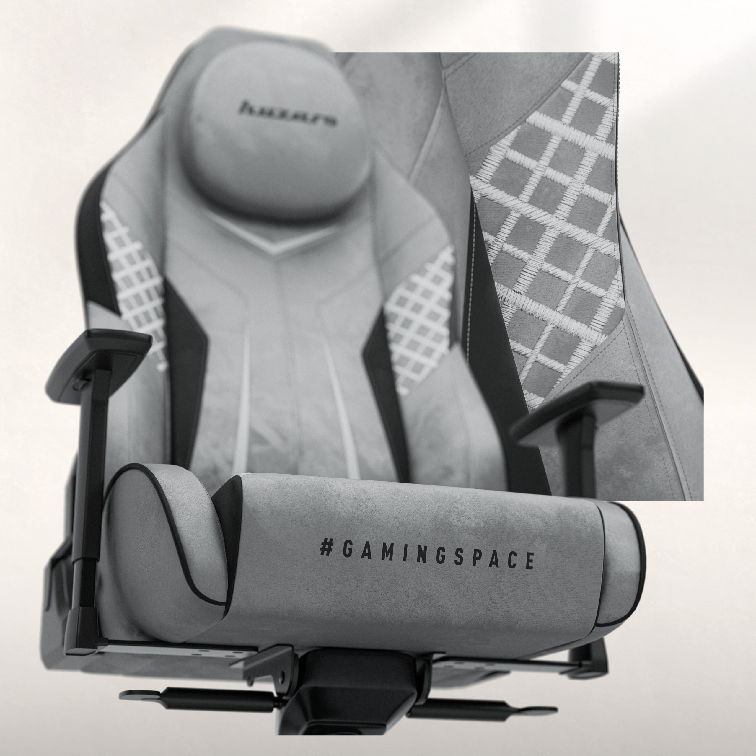 Fotel gamingowy zamszowy Huzaro Force 8.3 Grey