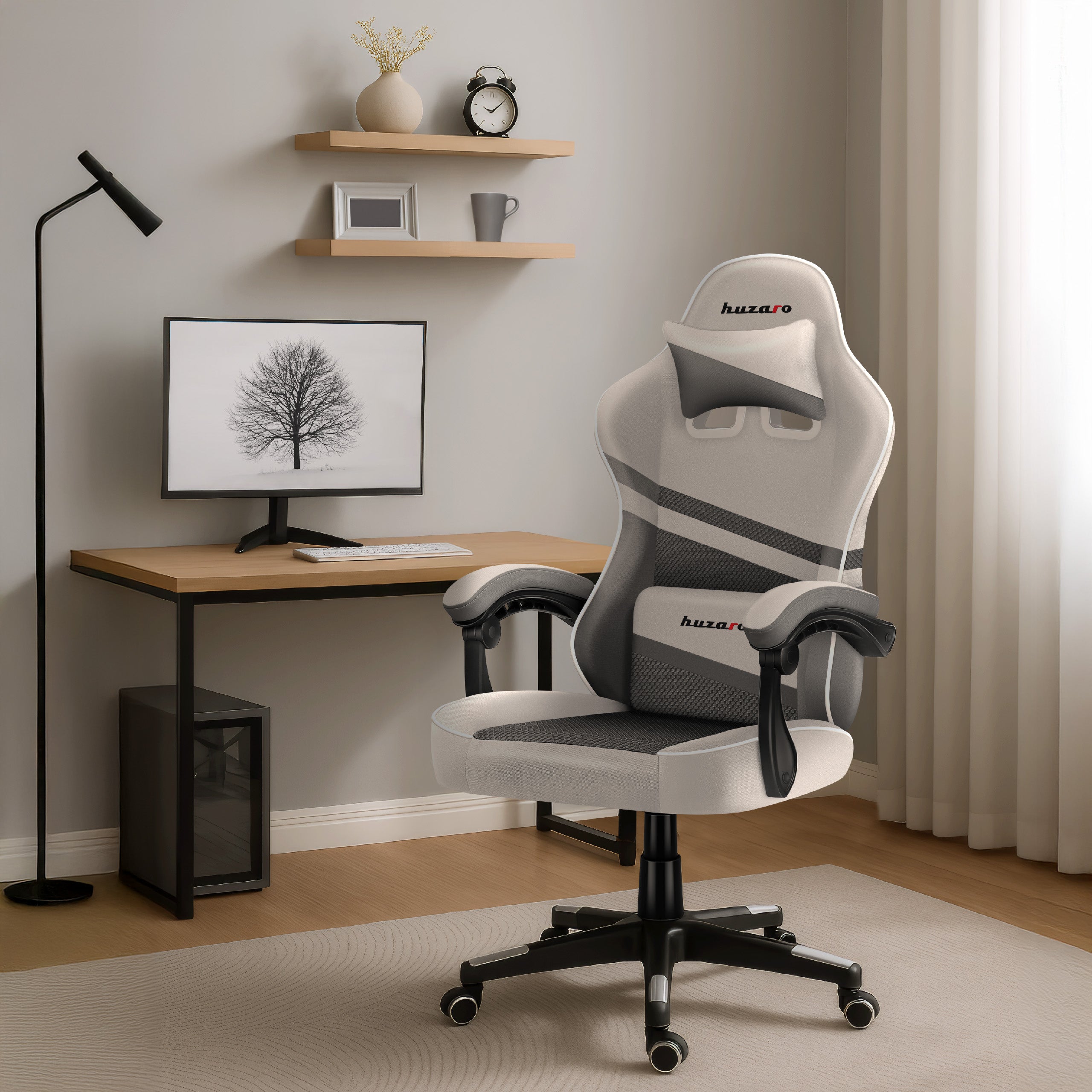 HUZARO FORCE 4.4 Weiß Mesh Gaming-Stuhl