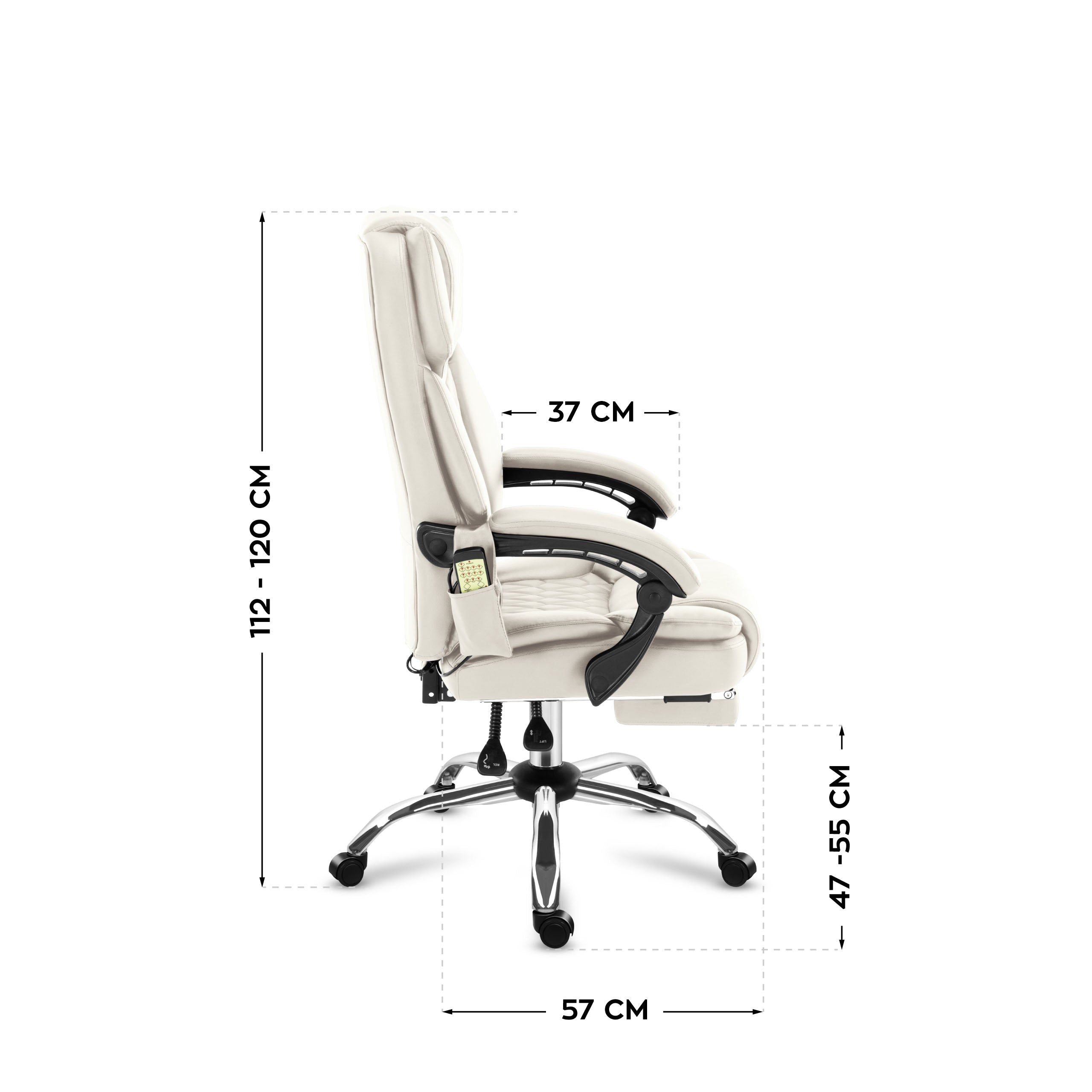 Mark Adler Boss 6.0 Beige Massage-Bürostuhl