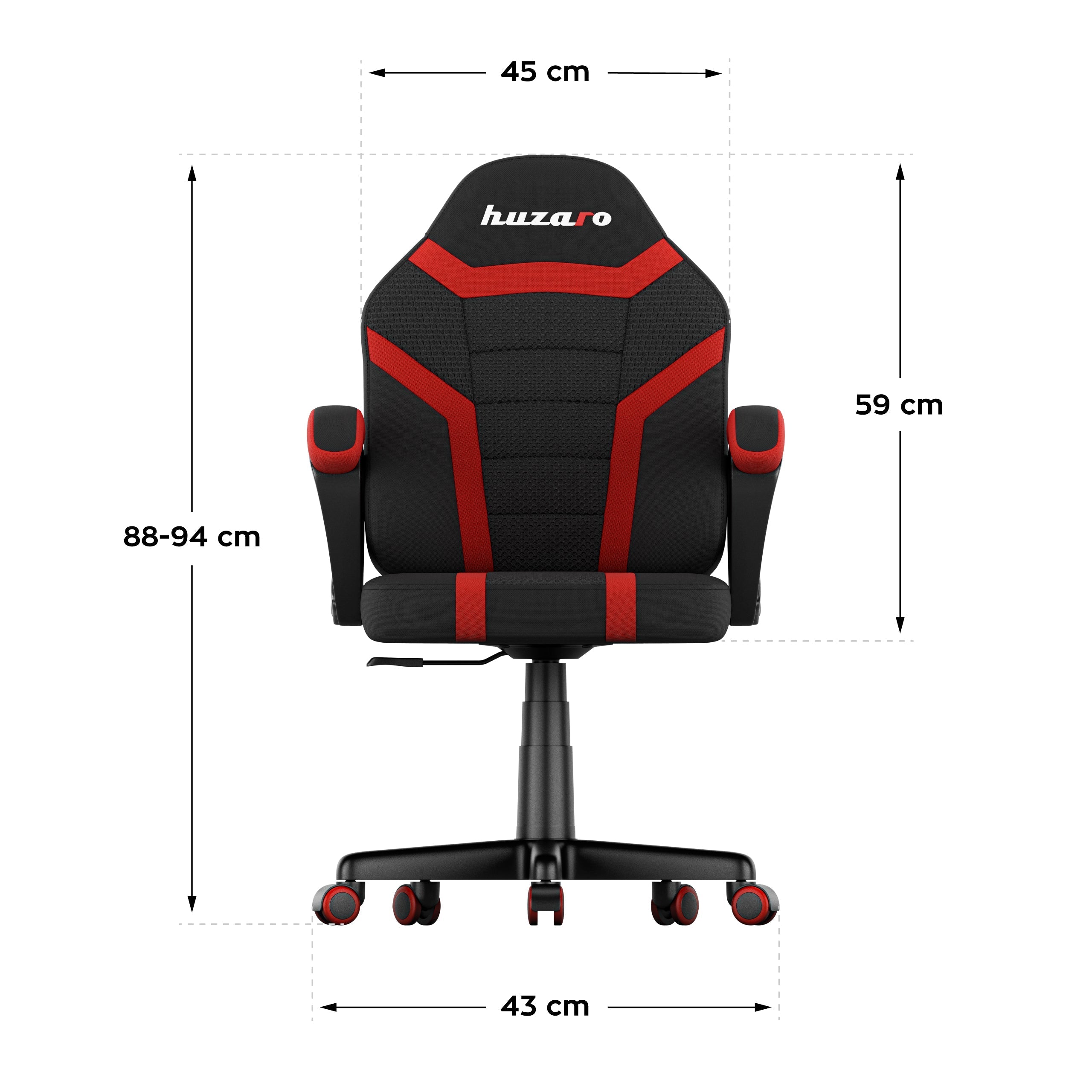 HUZARO RANGER 1.0 Rot Mesh Gaming-Stuhl für Kinder