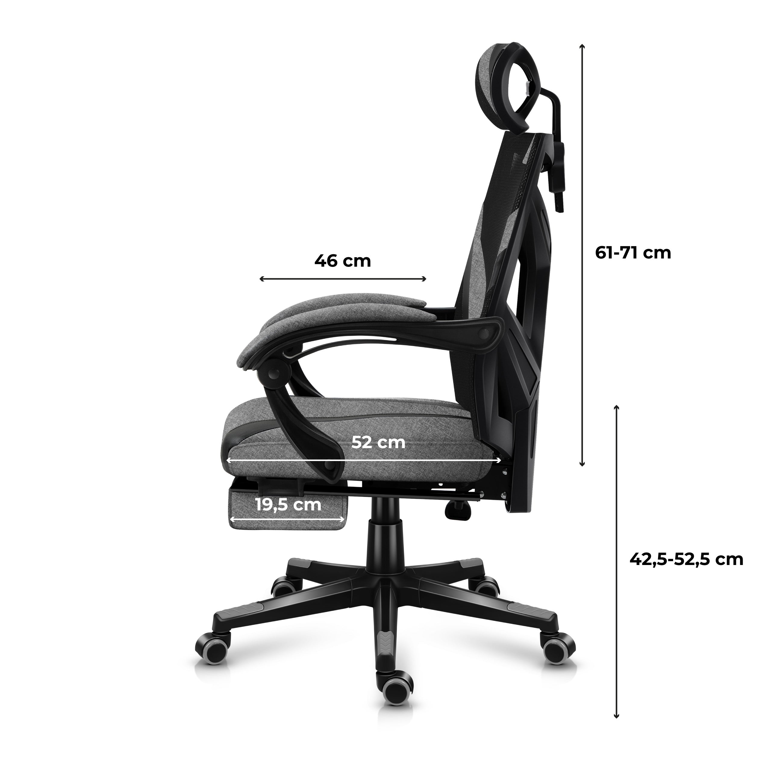 Huzaro Combat 5.0 Grau Gaming-Stuhl