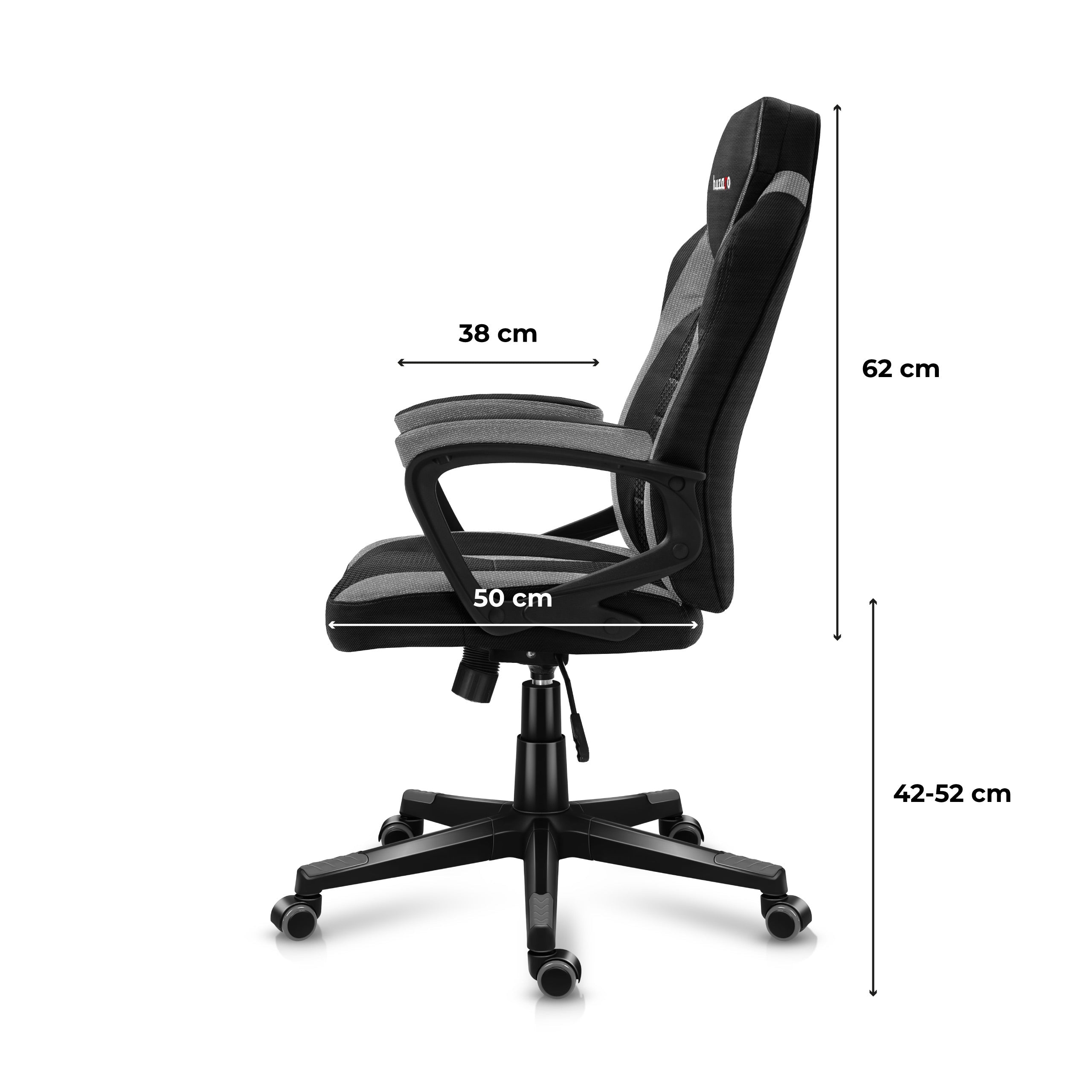 HUZARO FORCE 2.5 Grau Mesh Gaming-Stuhl