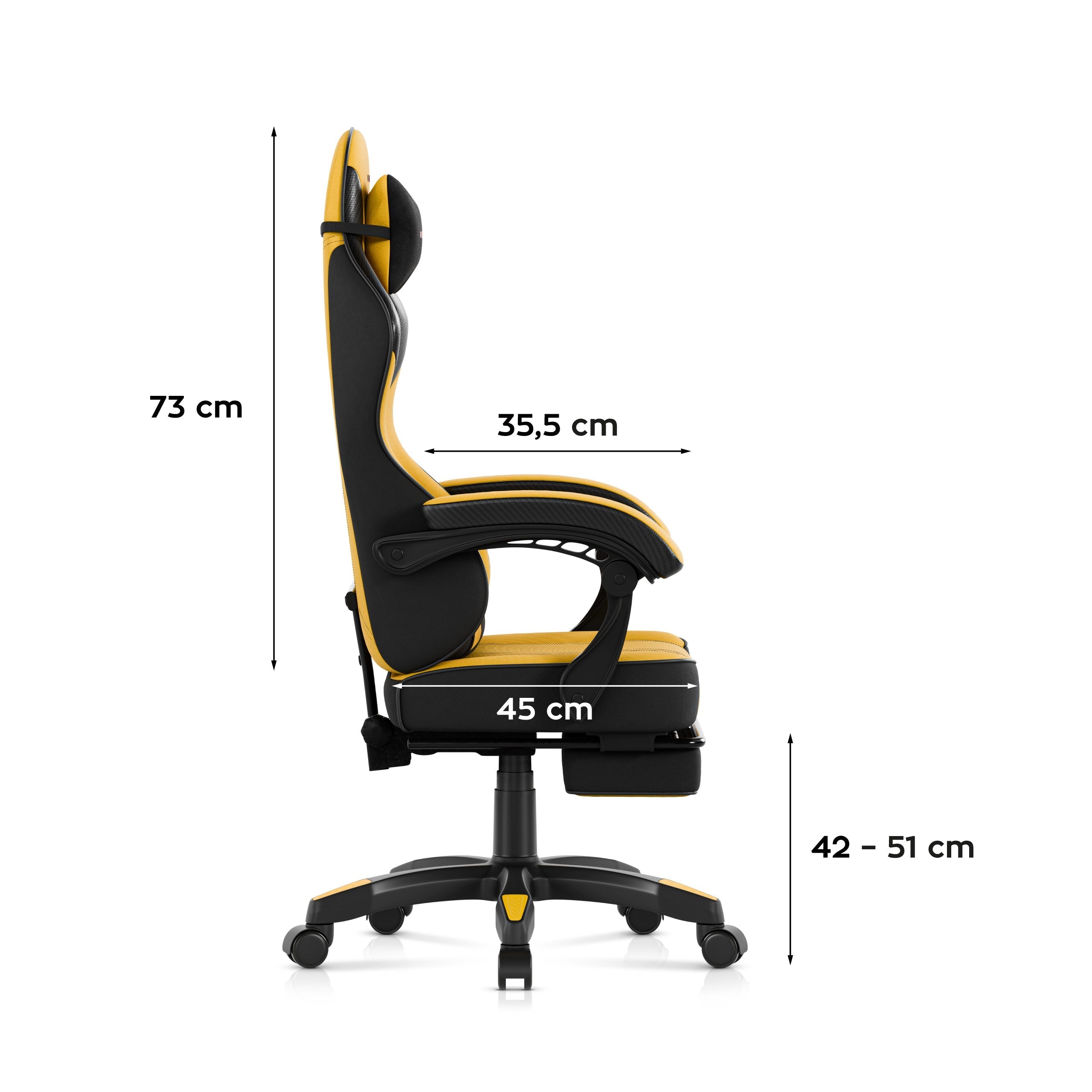 Huzaro Force 3.7 Yellow Gaming-Stuhl