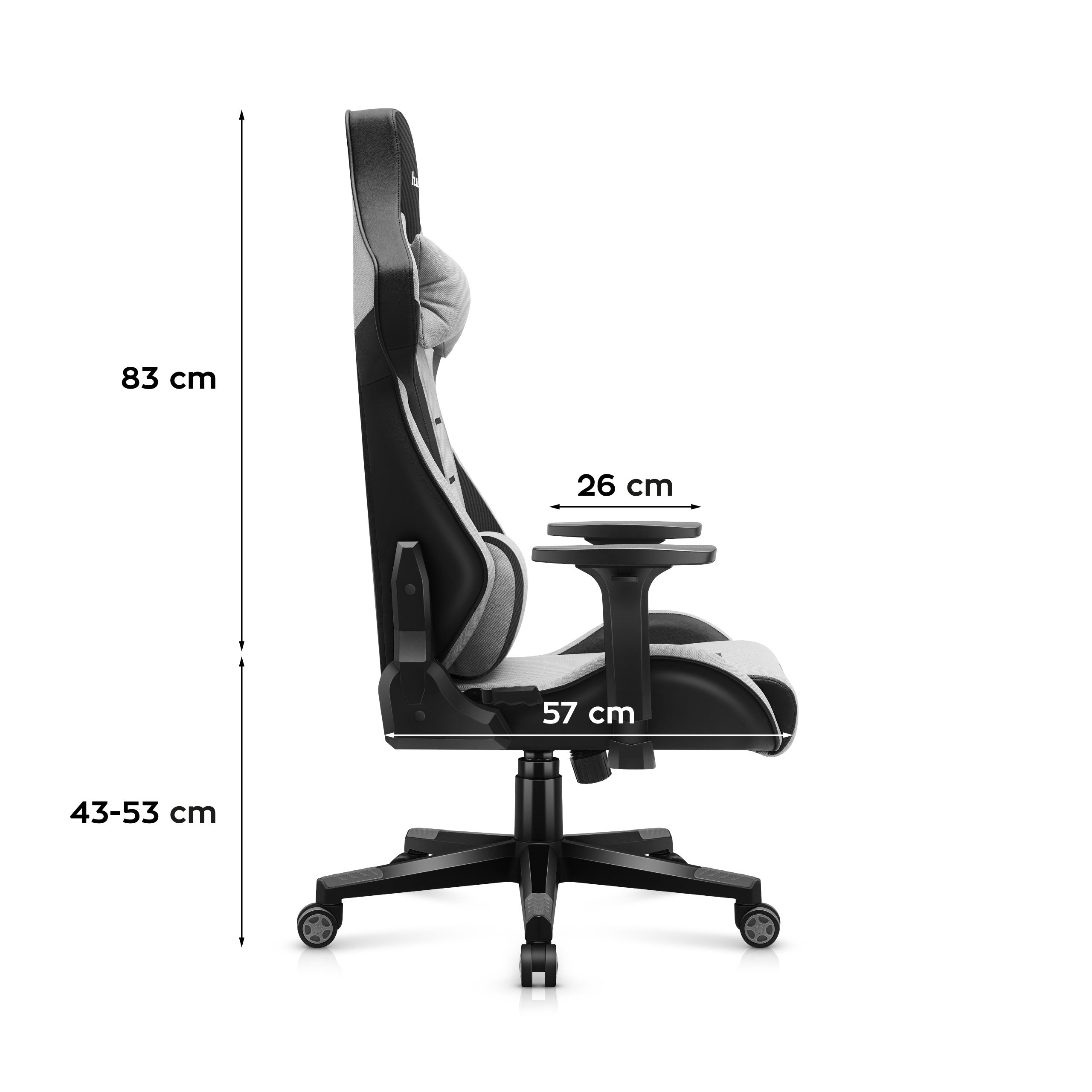 HUZARO FORCE 7.6 Grau Gaming-Stuhl