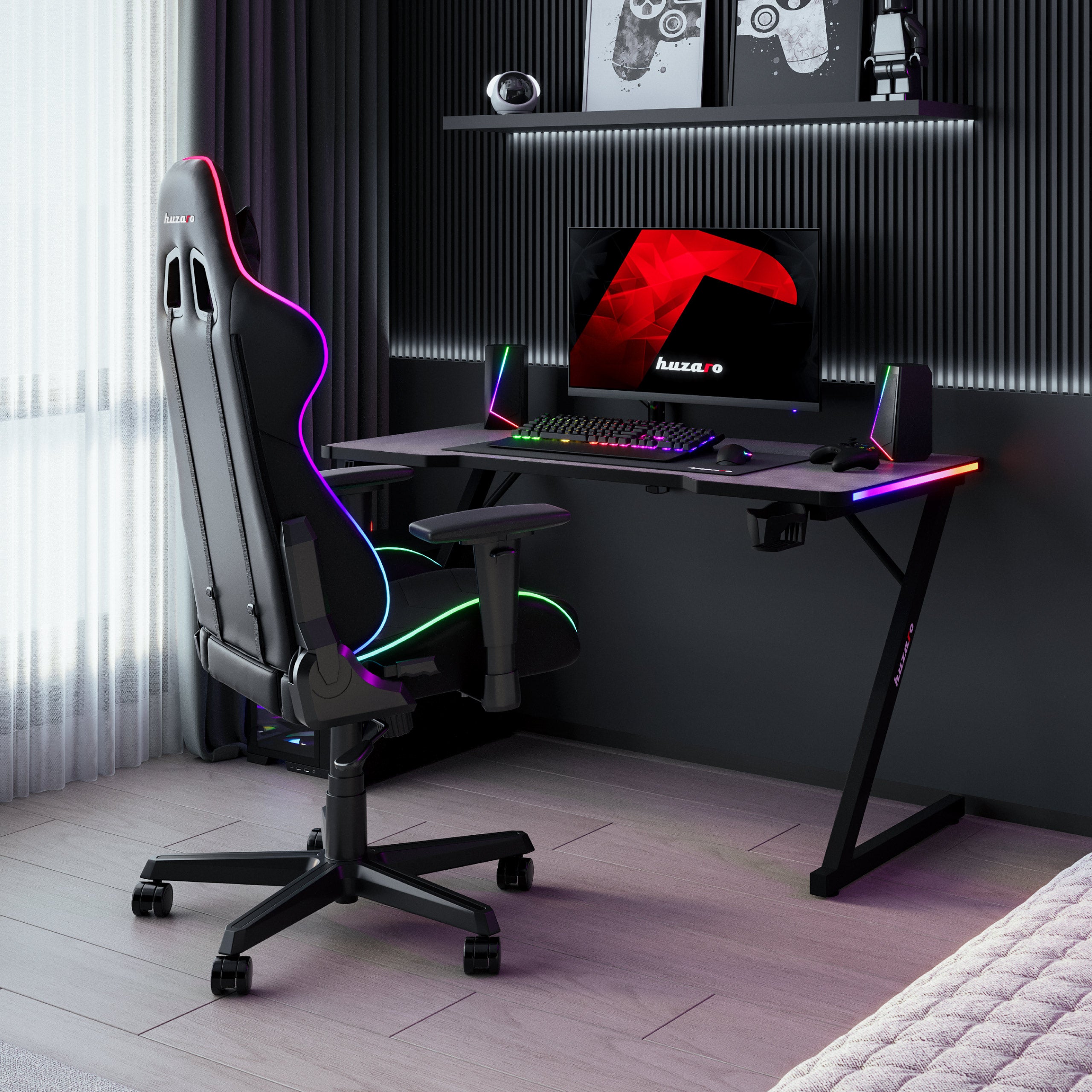 Spielertisch mit RGB-Beleuchtung