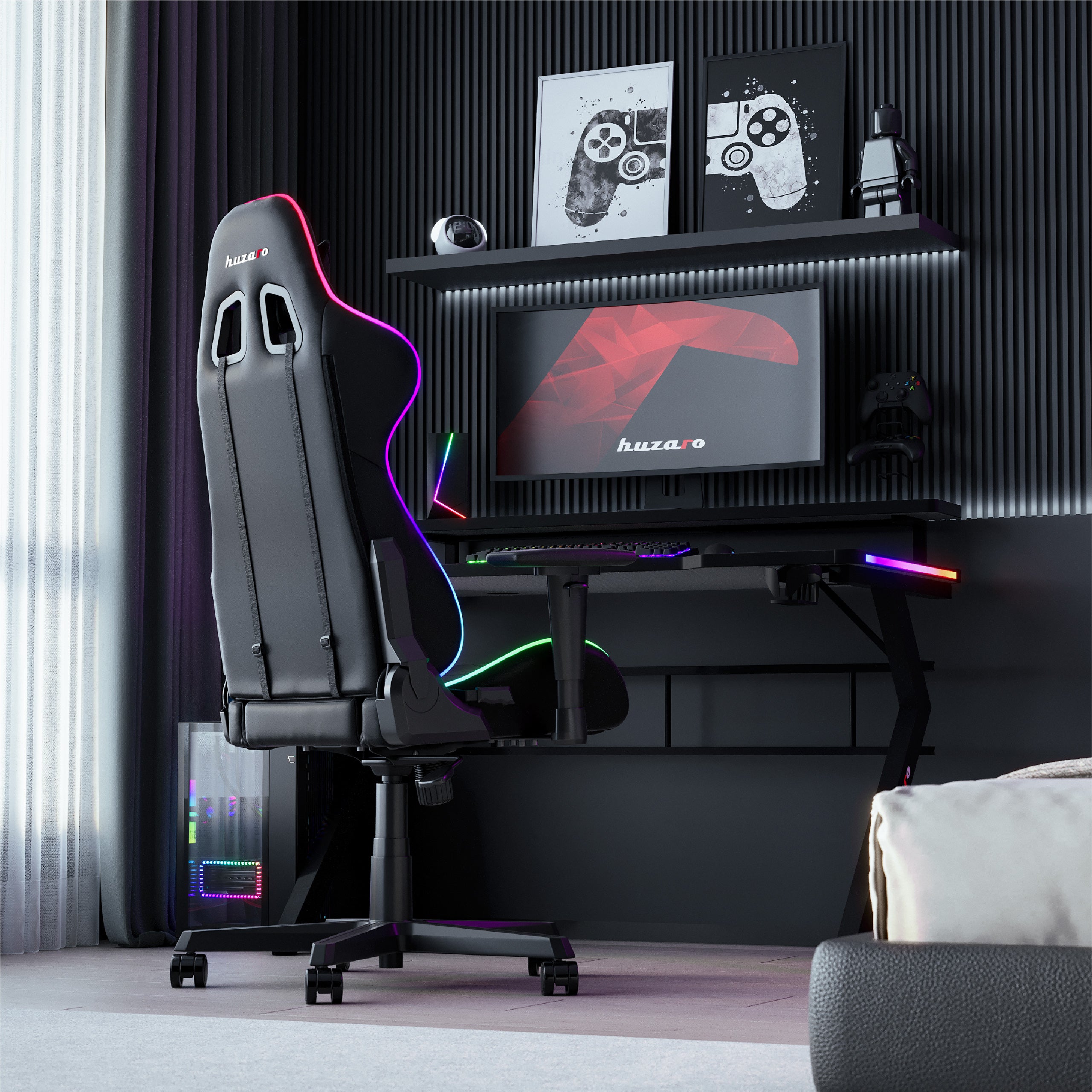 Huzaro Hero 5.0 RGB-LED-Gaming-Tisch