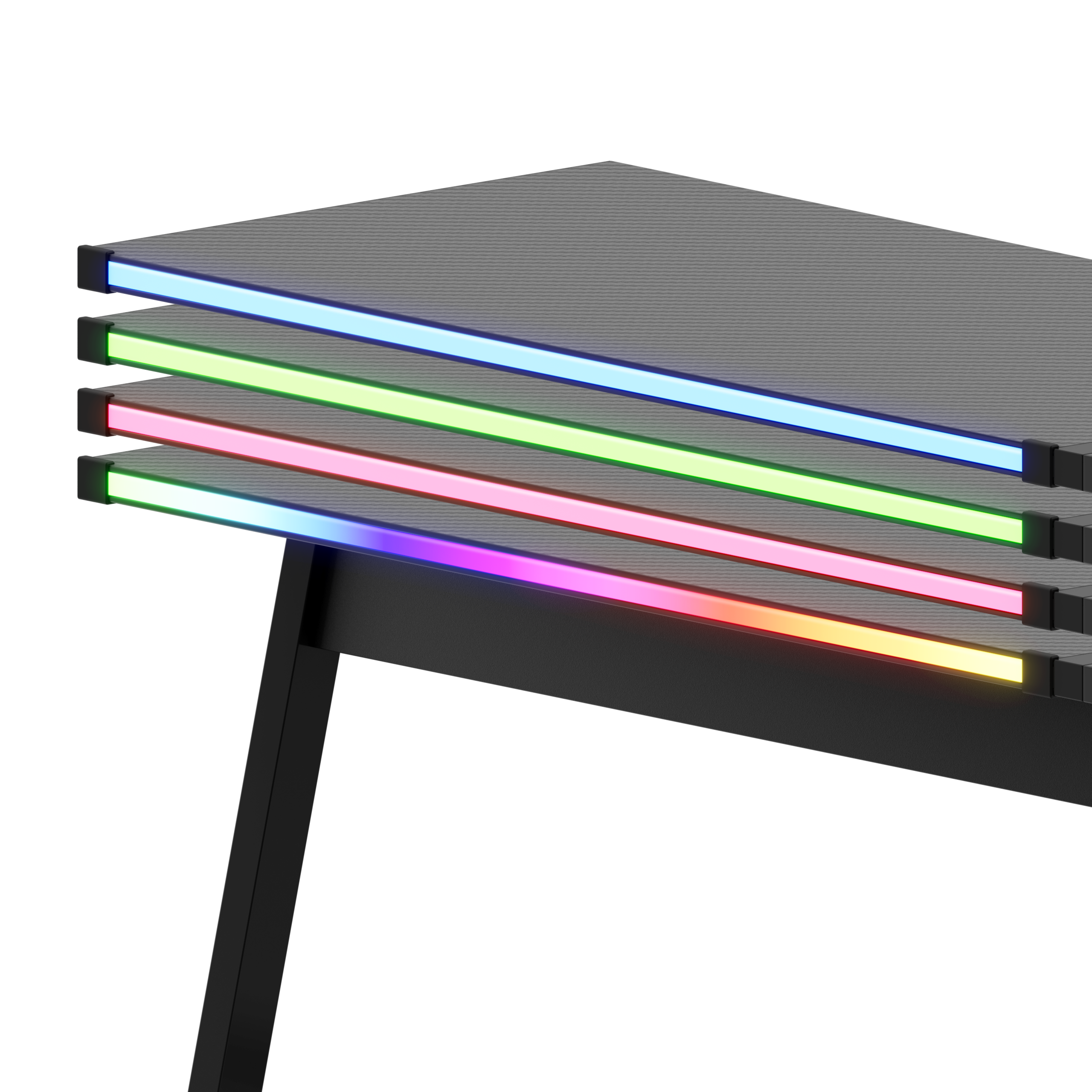 Huzaro Hero 6.0 RGB schwarz Eck-Gaming-Tisch