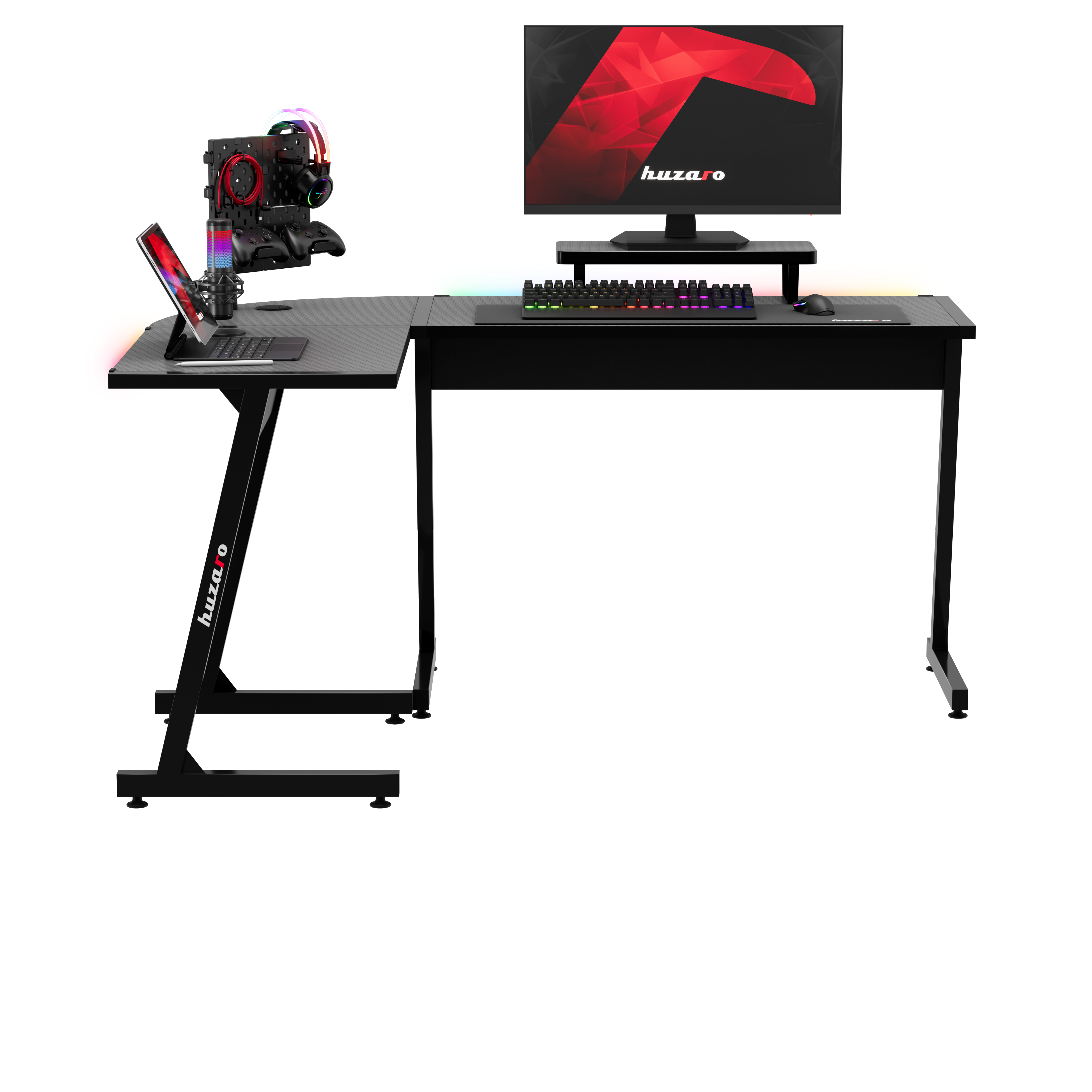 Huzaro Hero 6.0 RGB schwarz Eck-Gaming-Tisch