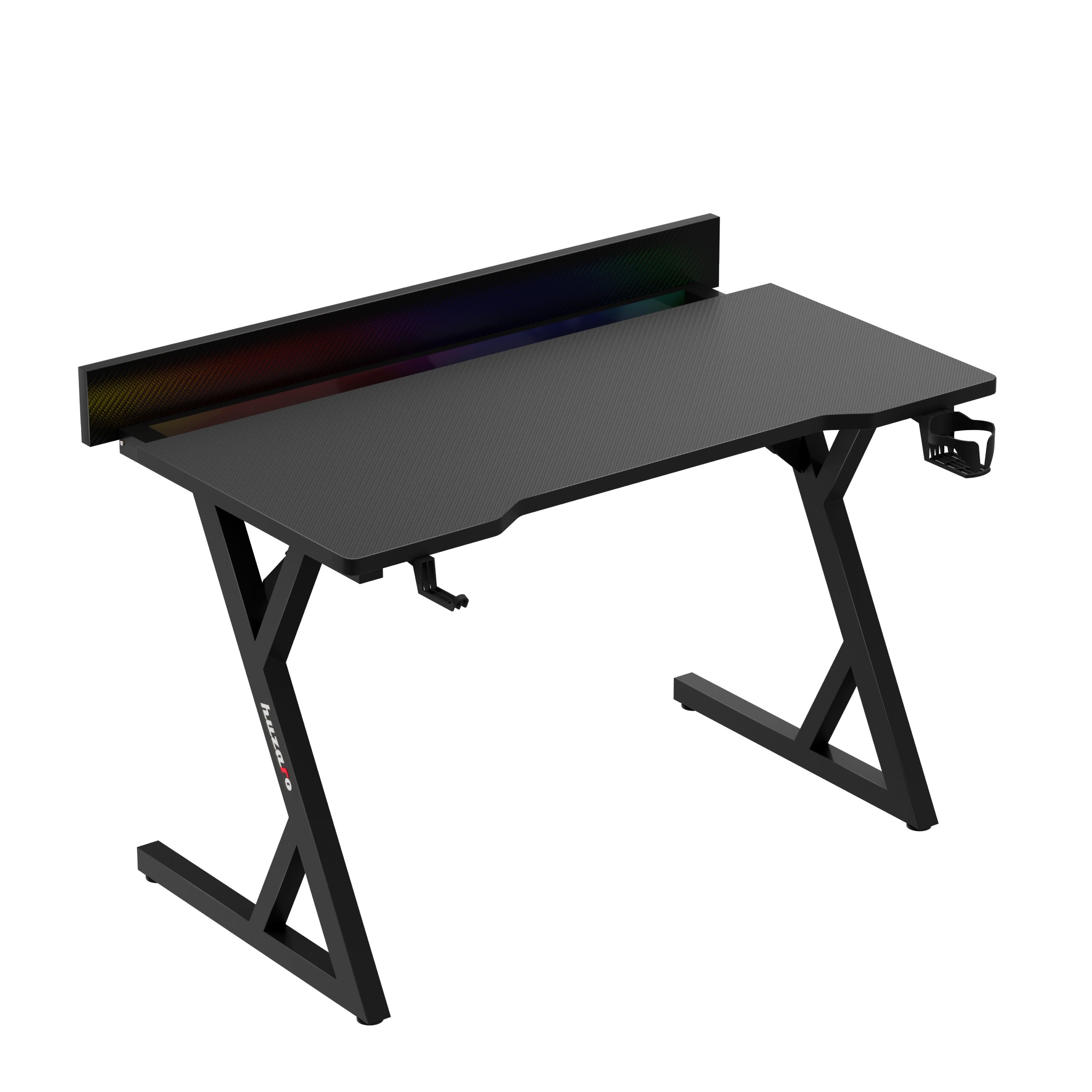 Gaming-Schreibtisch mit LED-Beleuchtung Hero 2.4 RGB Schwarz