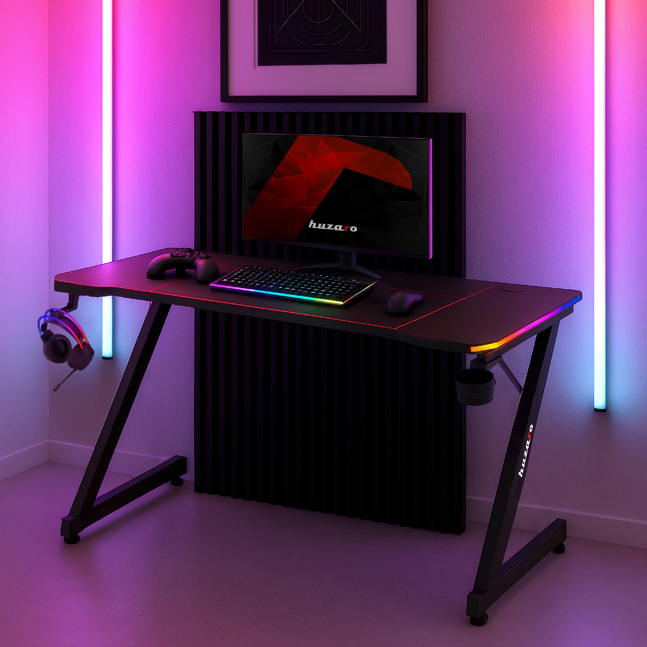 Huzaro Hero 3.3 Gaming-Schreibtisch RGB LED