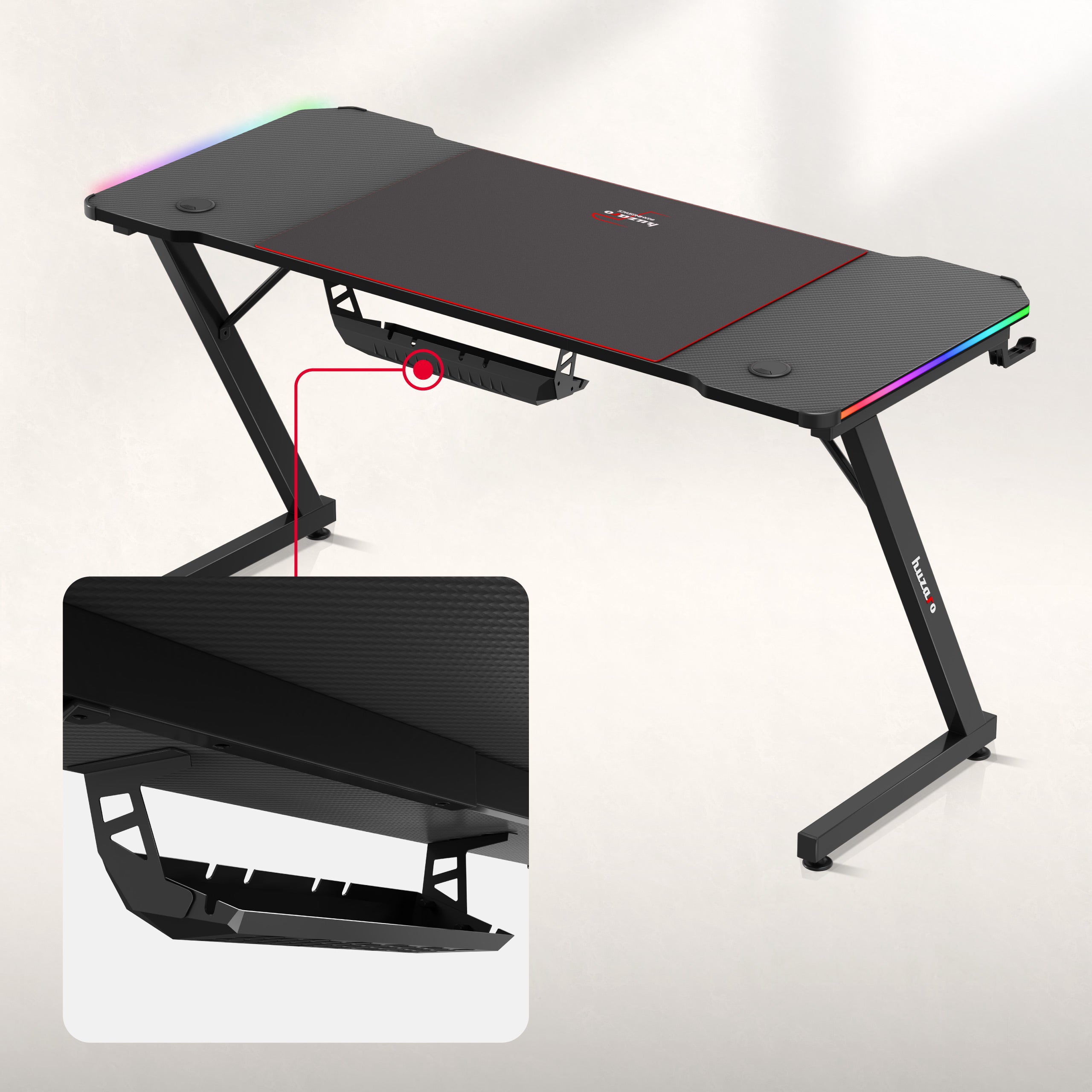 Huzaro Hero 3.3 Gaming-Schreibtisch RGB LED