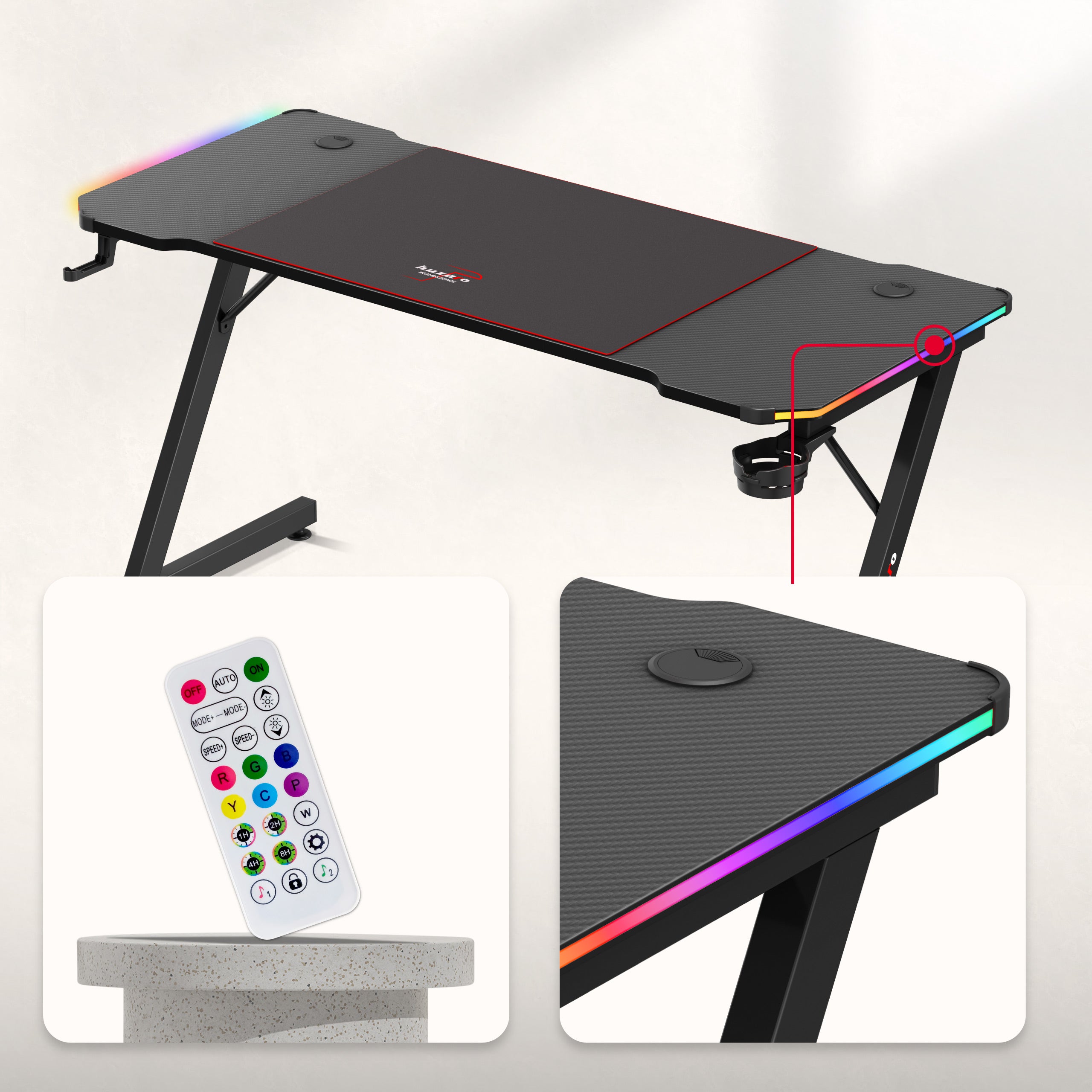 Huzaro Hero 3.3 Gaming-Schreibtisch RGB LED