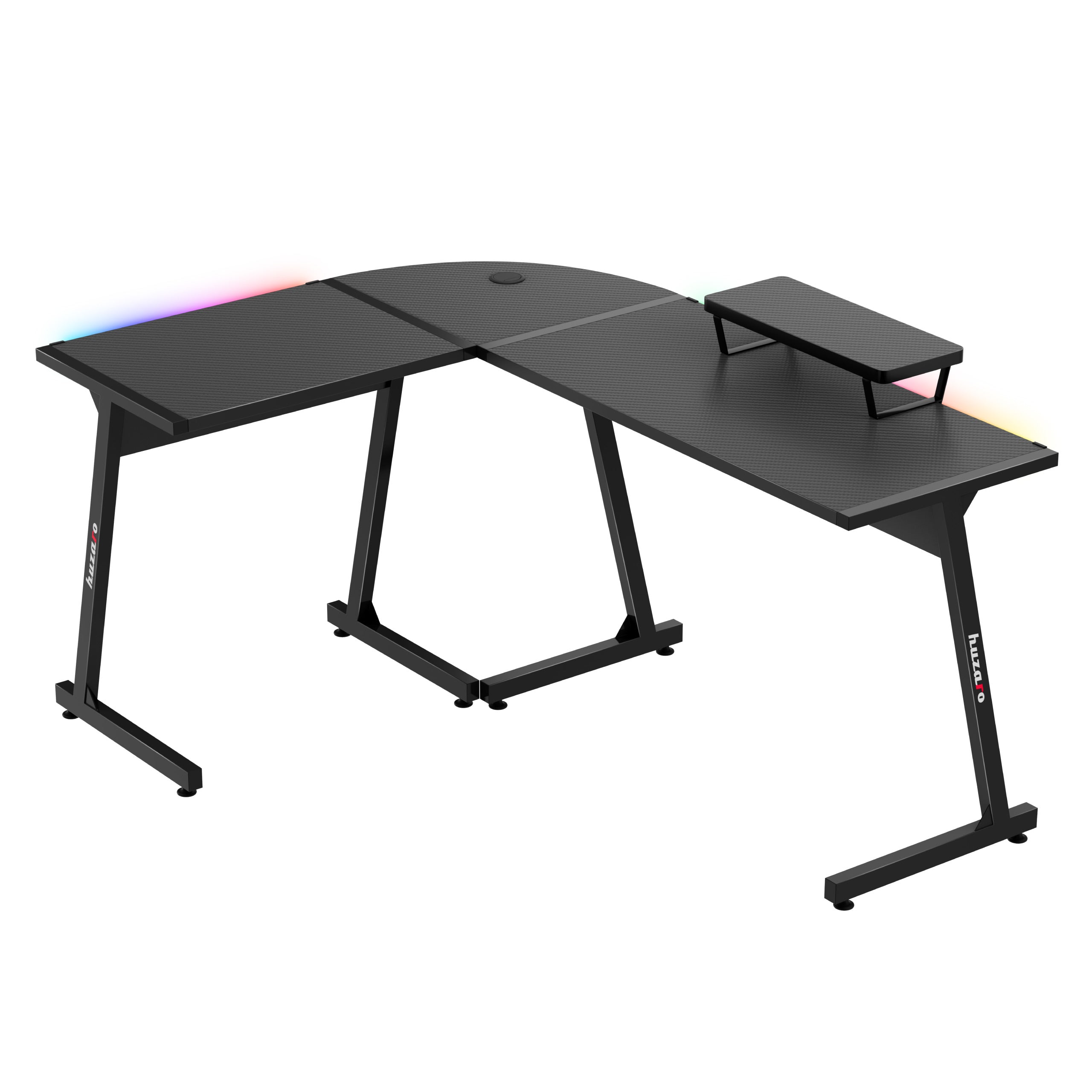 Huzaro Hero 6.0 RGB schwarz Eck-Gaming-Tisch