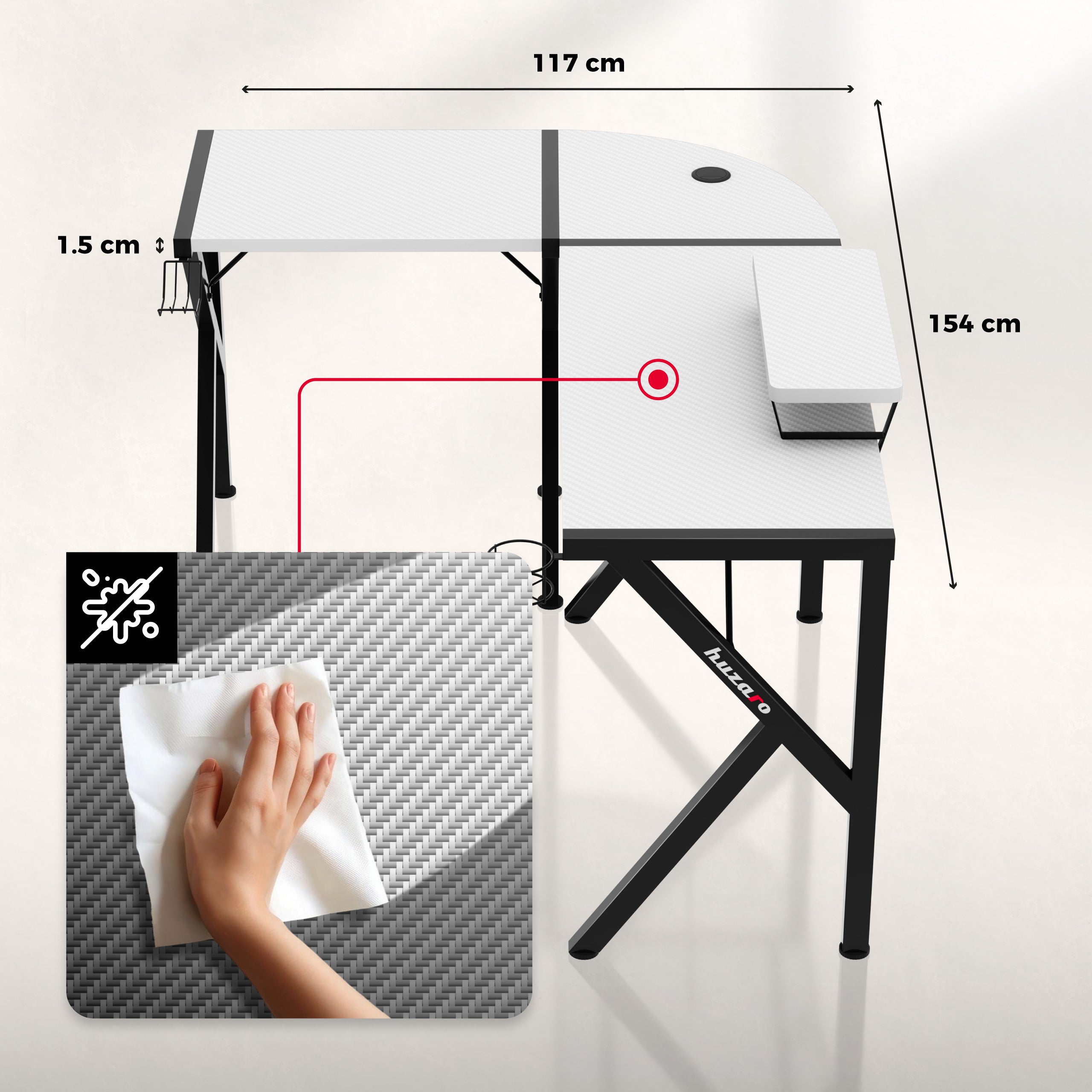Arbeitsplatte mit Carbon Flex-Beschichtung