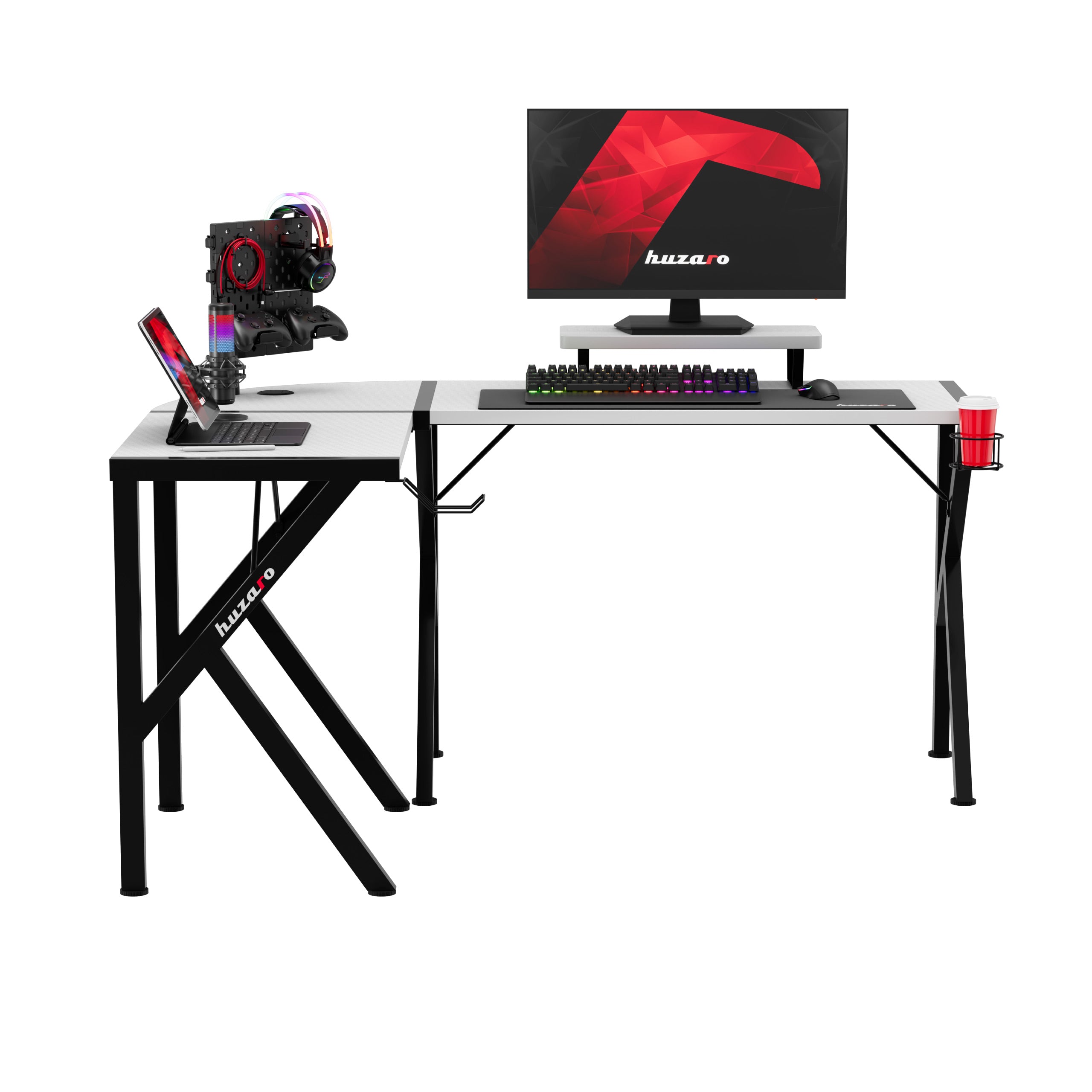 Huzaro Hero 6.3 Eck-Gaming-Schreibtisch weiß