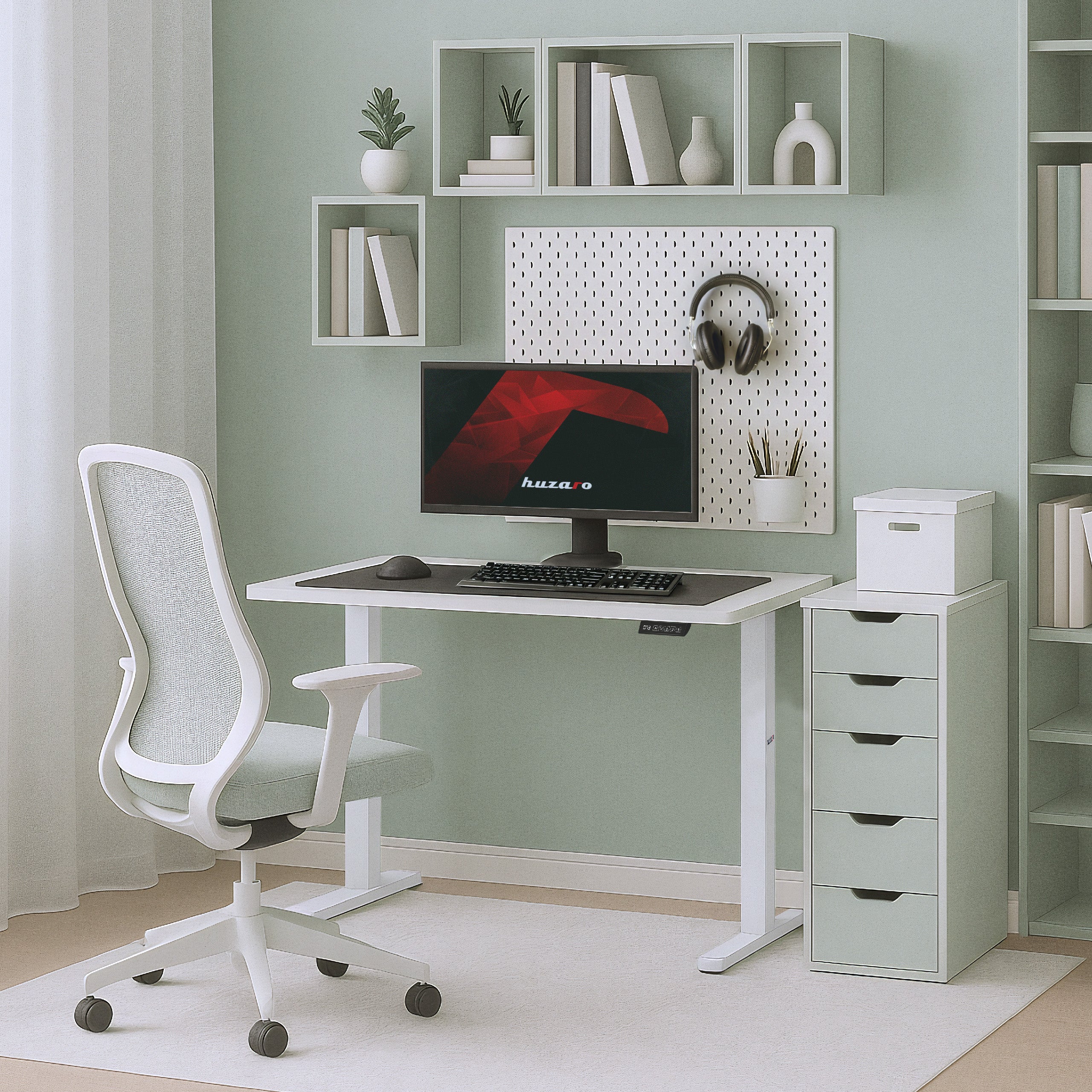 Huzaro Hero 7.9 Weiß Elektrischer Schreibtisch 100 cm x 60 cm