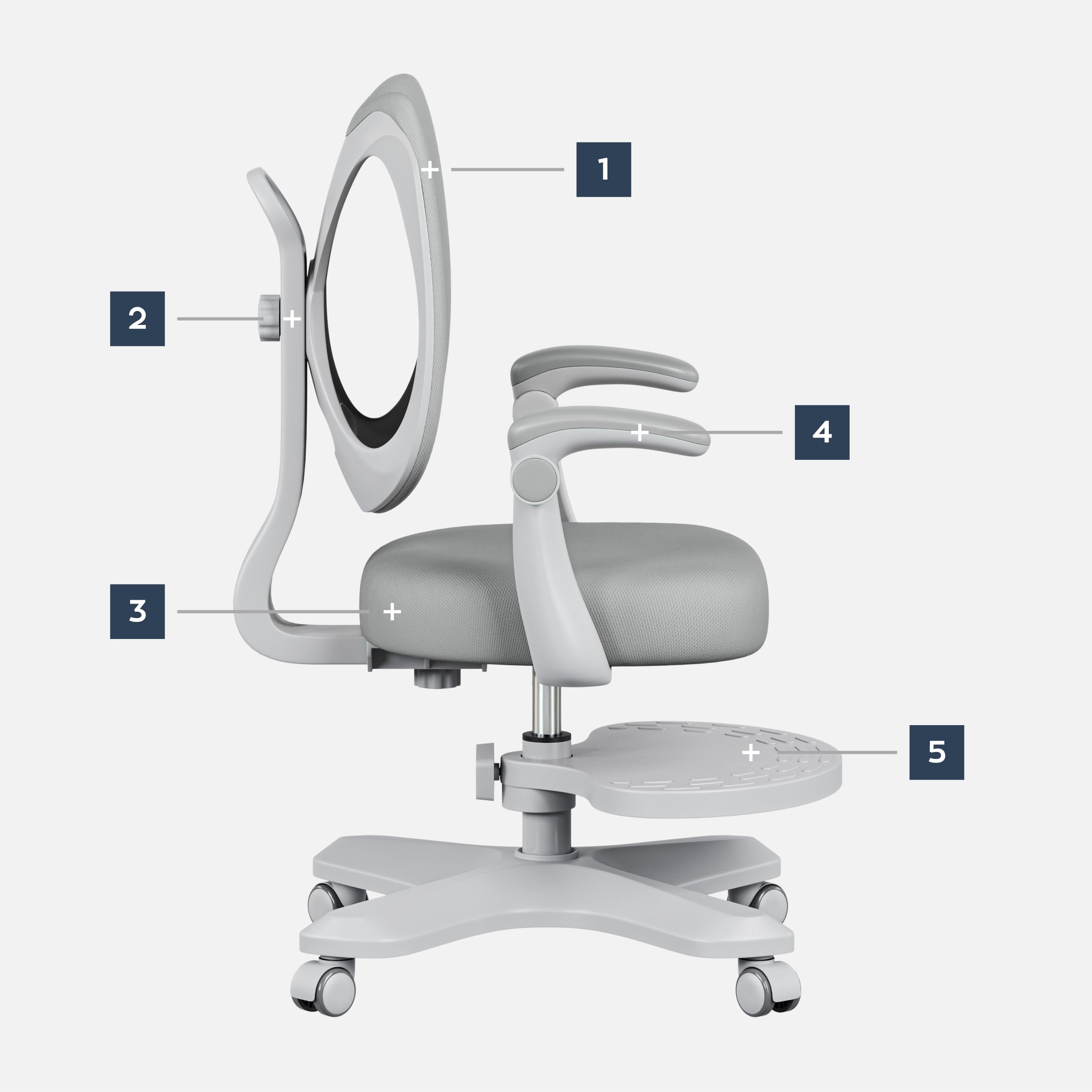 Mark Adler Junior 4.6 Grau ergonomischer Kinderstuhl