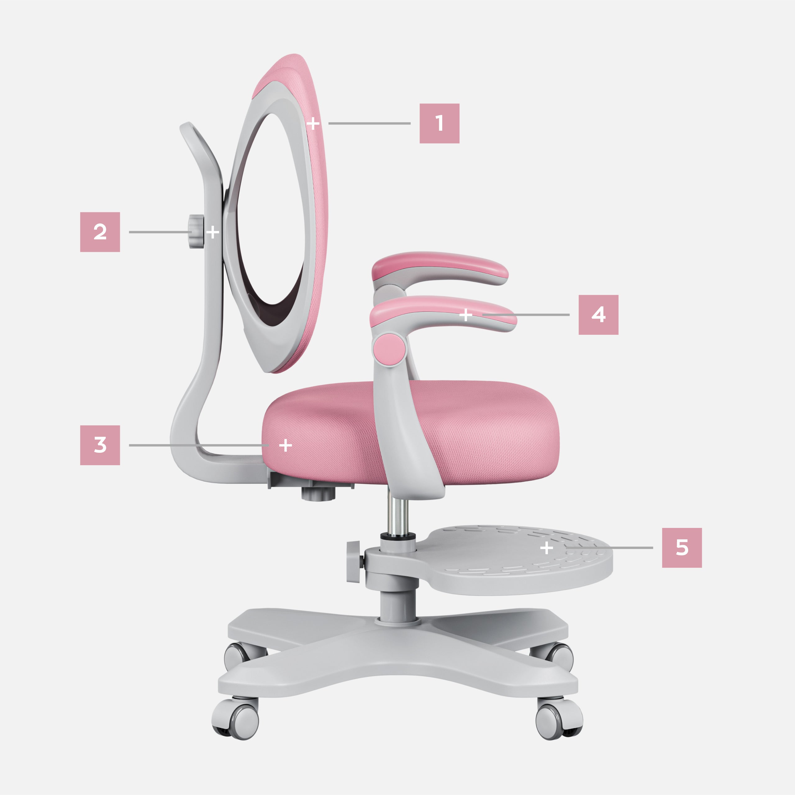 Mark Adler Junior 4.6 Rosa ergonomischer Kinderstuhl