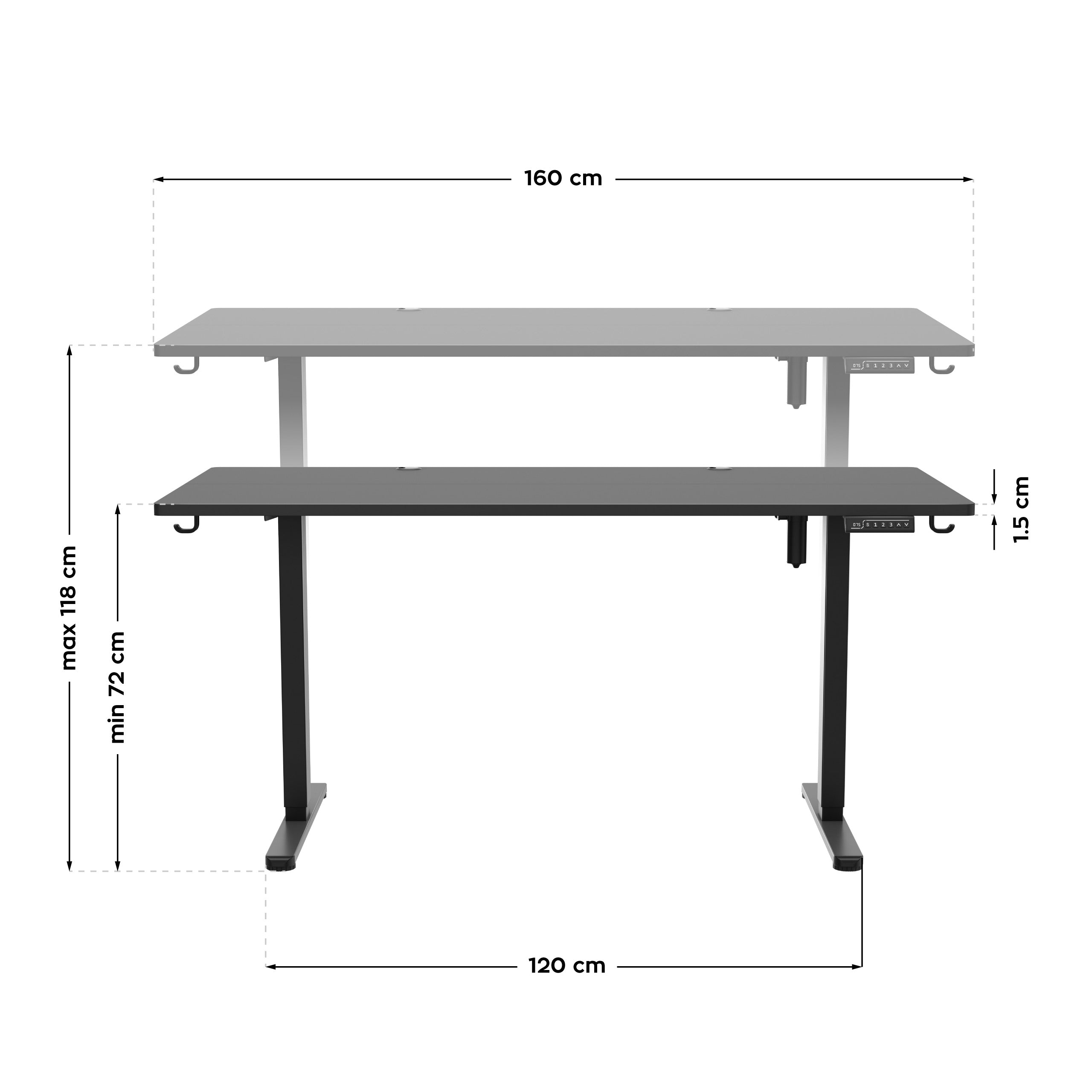 Mark Adler Leader 7.6 Elektrischer Schreibtisch Schwarz