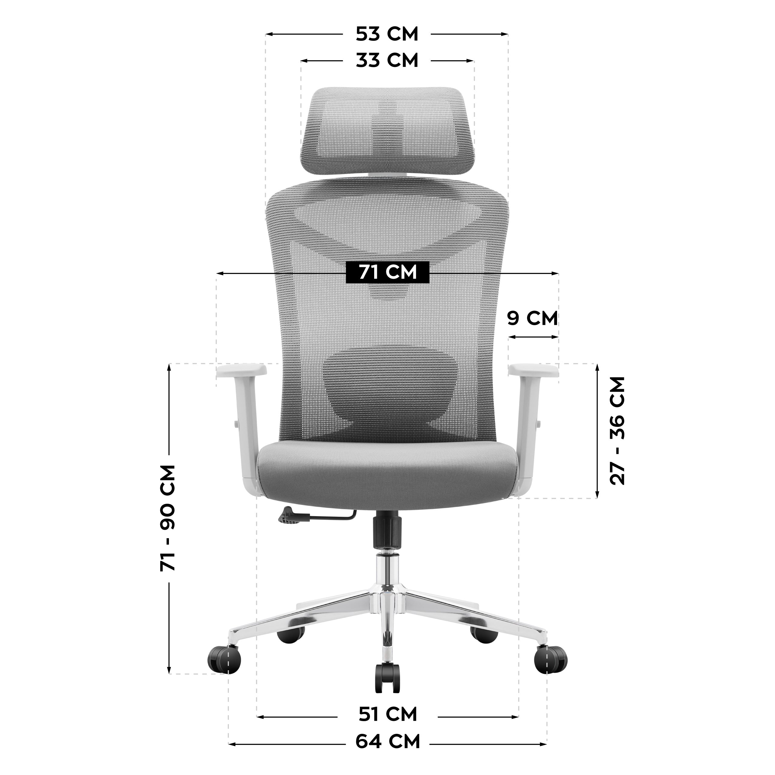 Ergonomischer Bürostuhl Mark Adler Manager 2.6 Grau
