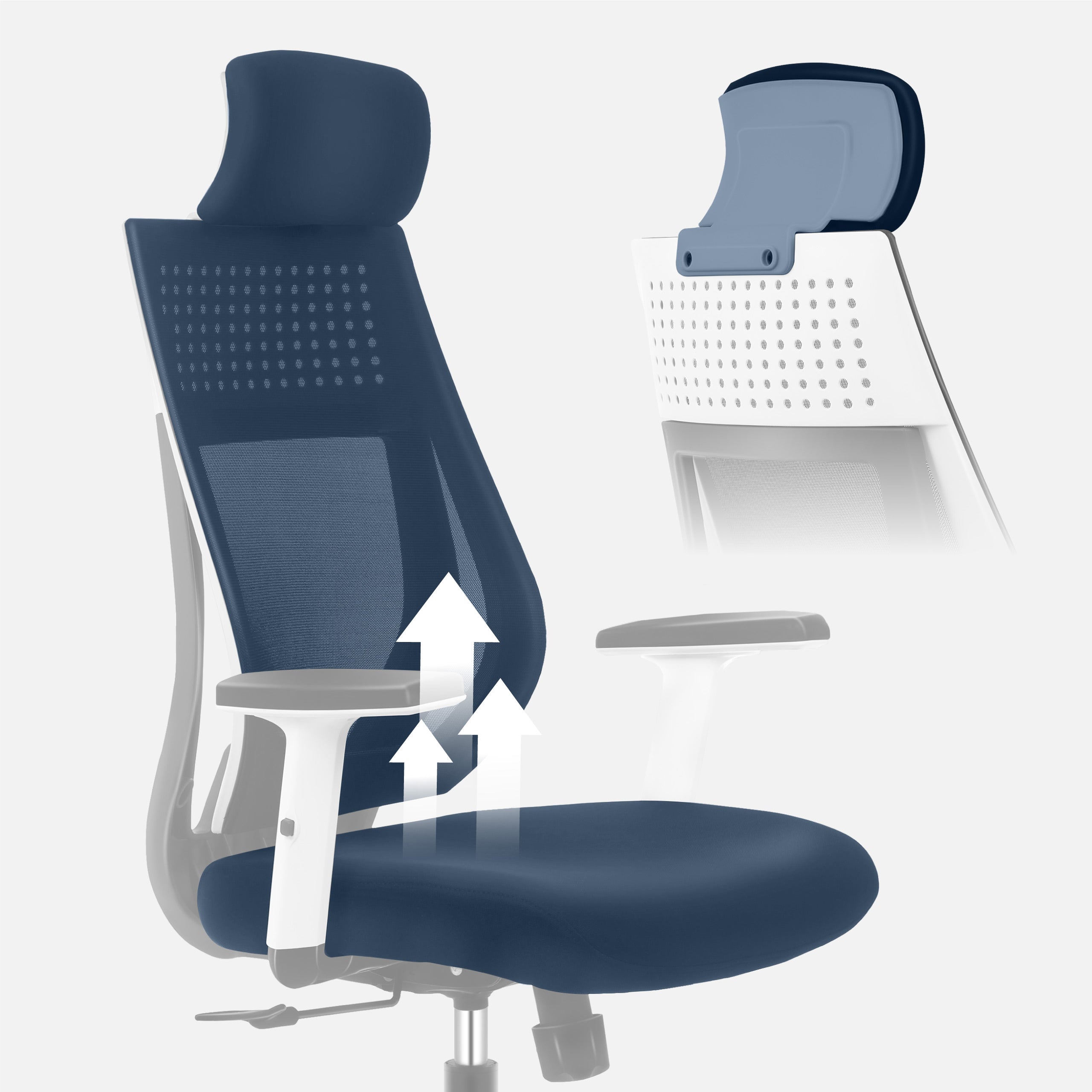 Konturierte Kopfstütze