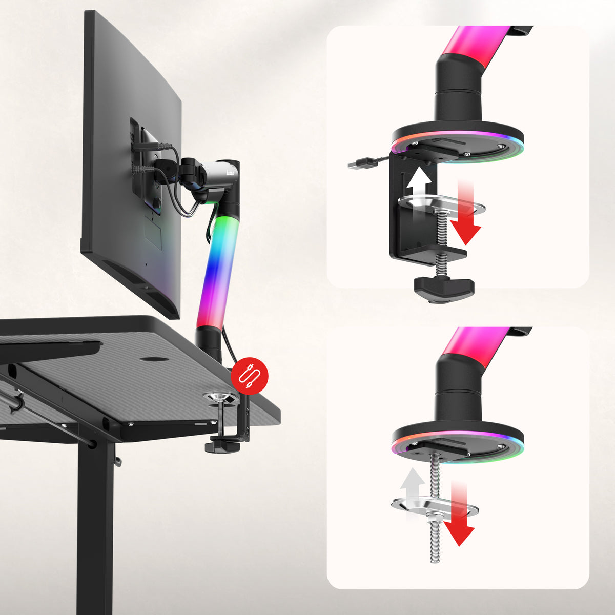 Verstellbare Monitorhalterung Huzaro Motion 1.6