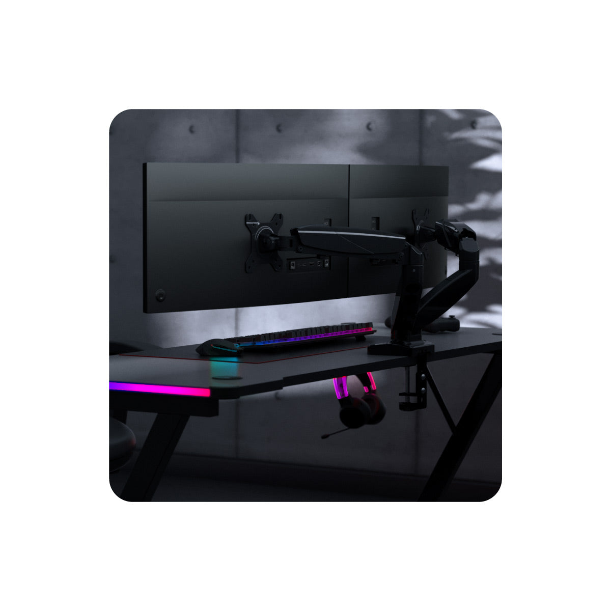 Halterung für zwei Monitore