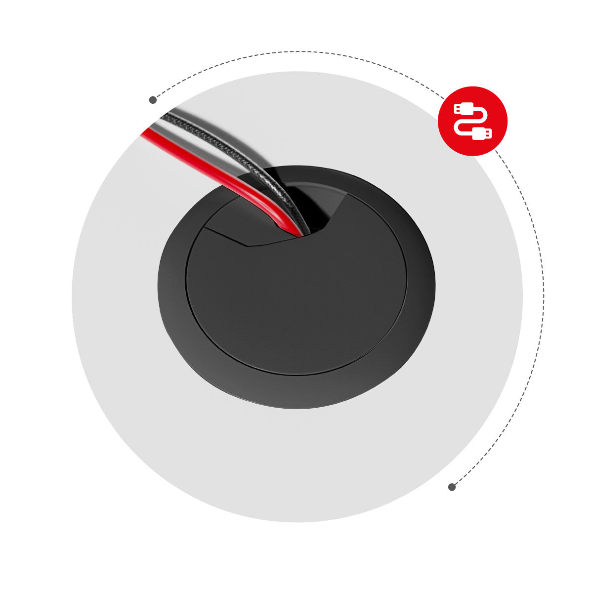 Zwei Einlässe für Kabel