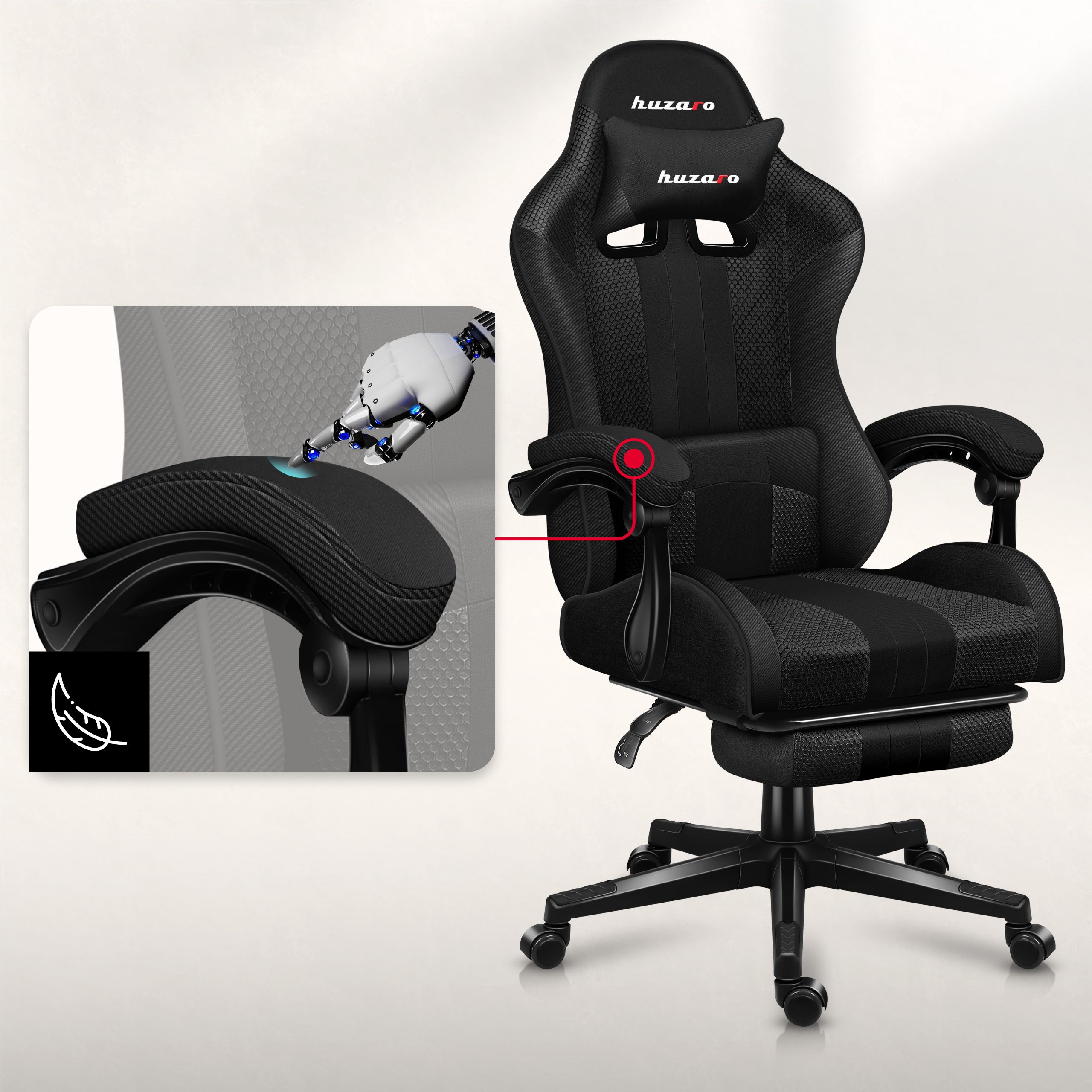 Rutschfeste Armlehnen