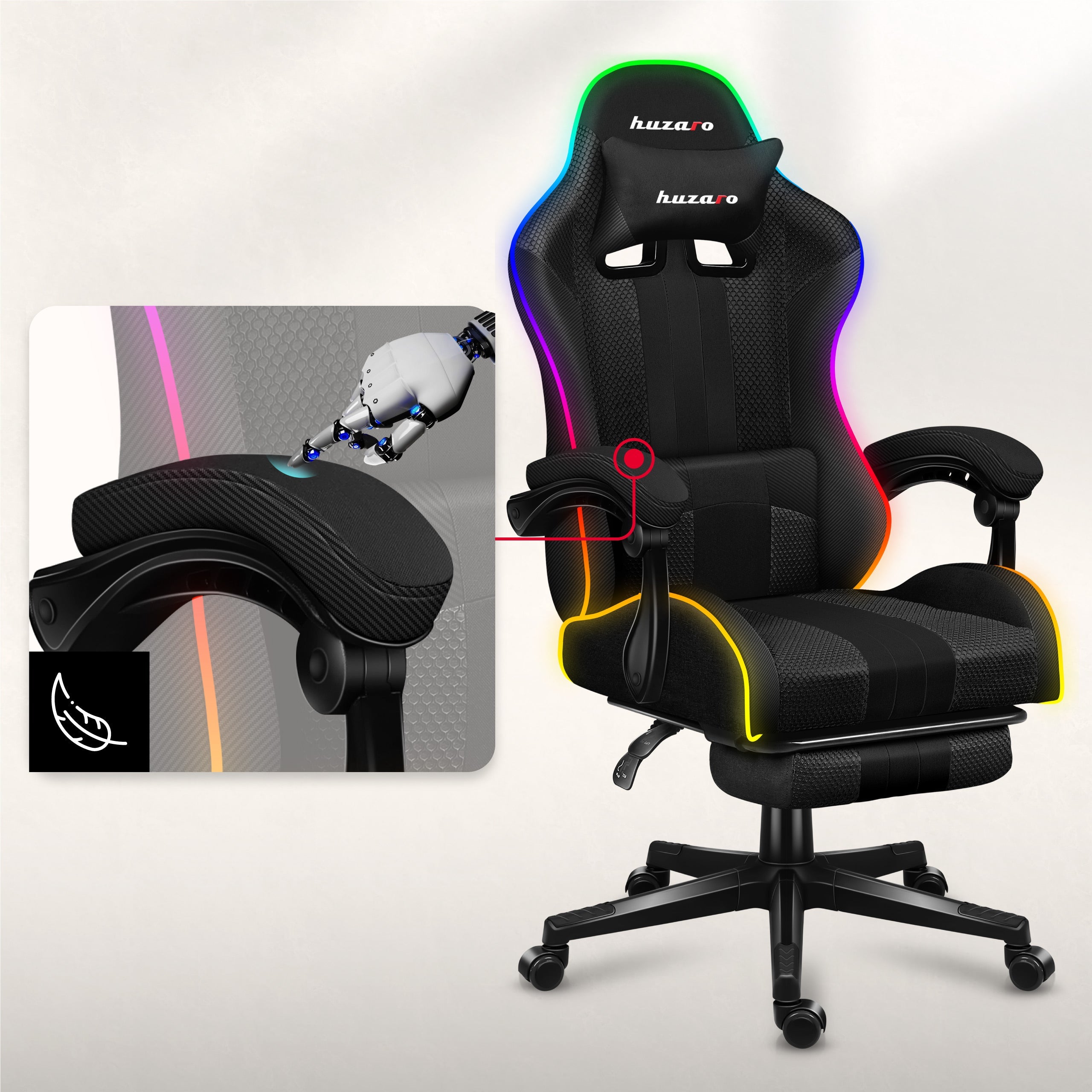 Rutschfeste Armlehnen