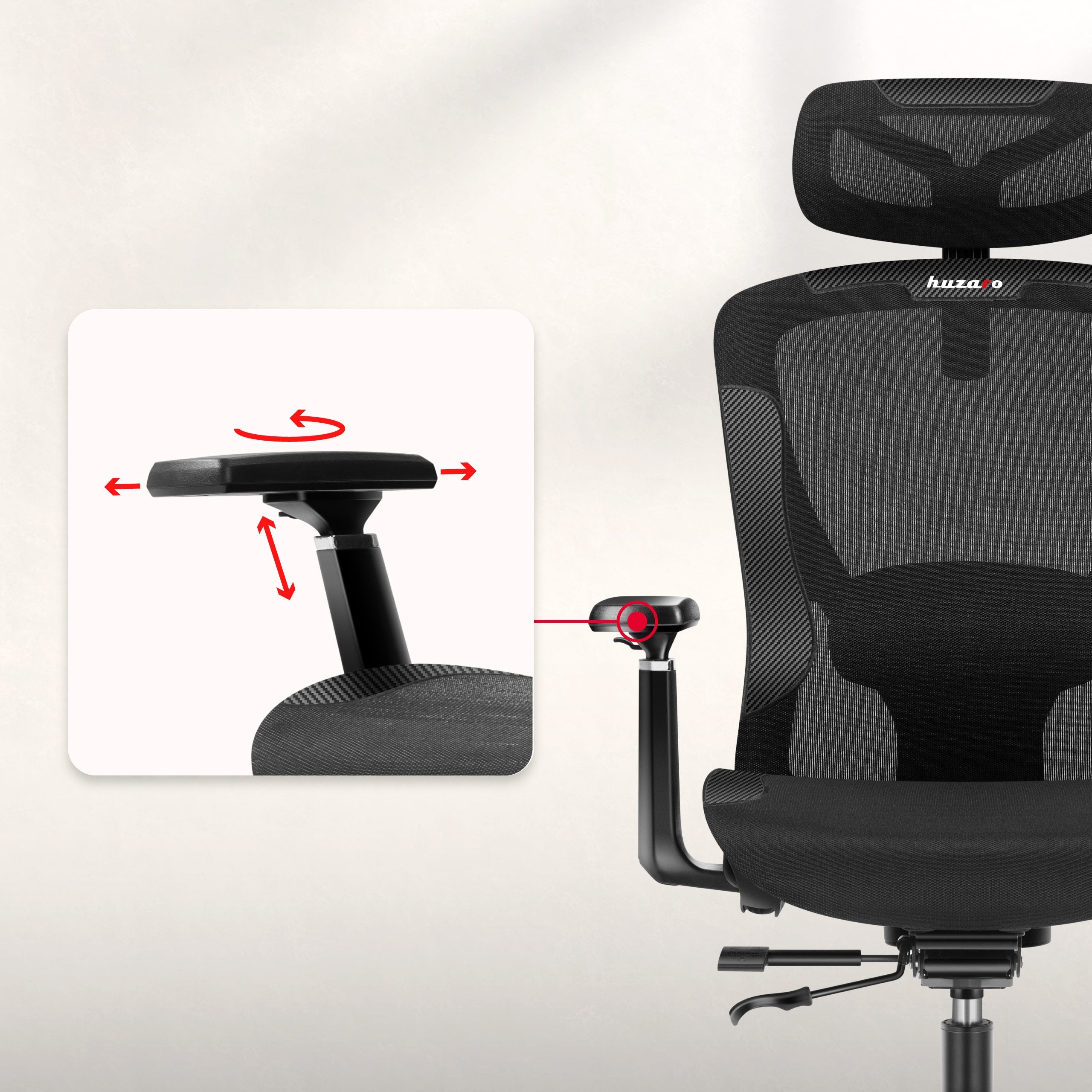 Armlehnen mit 3D-Verstellung