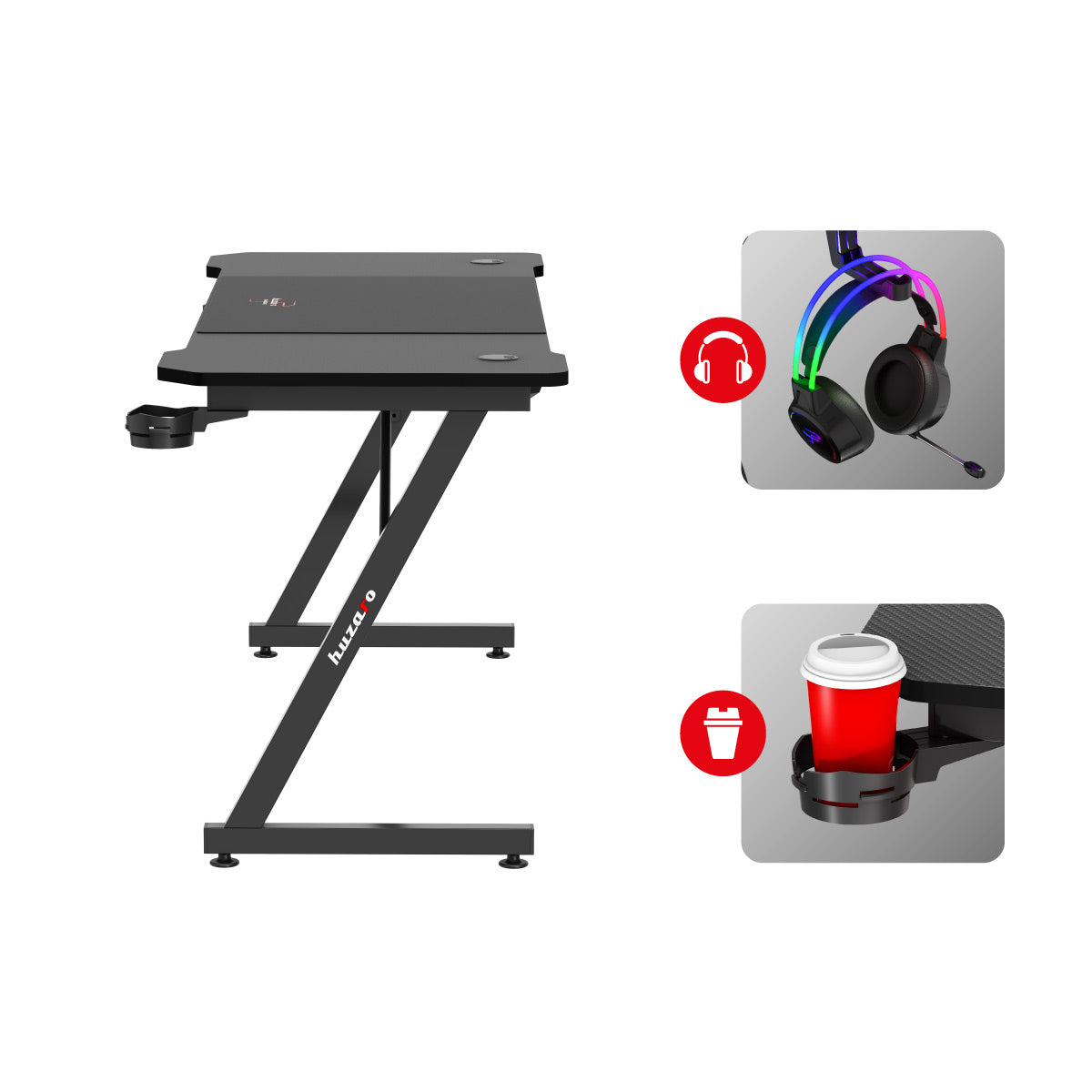 Kopfhörer- und Getränkehalter
