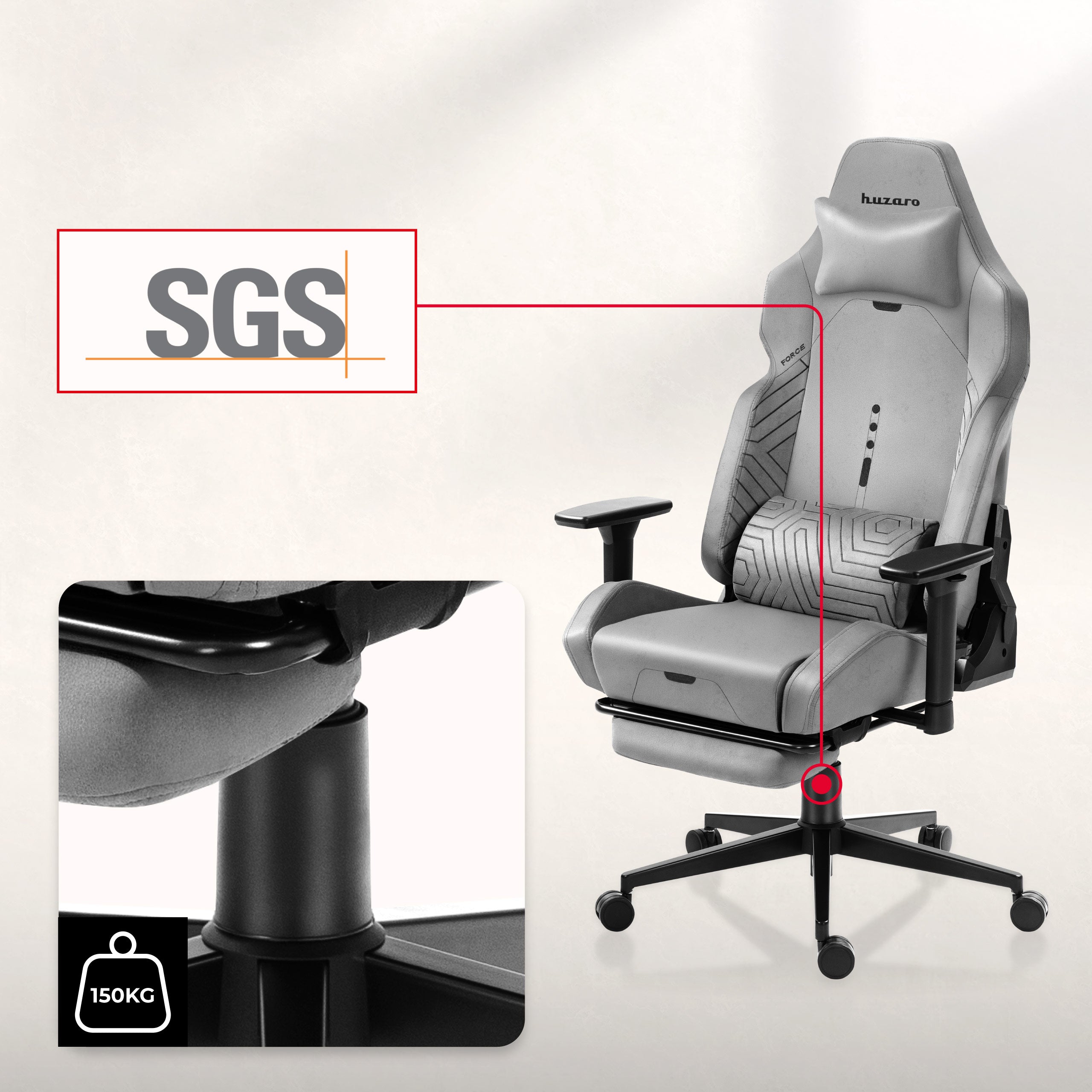 Verstärkter Stahlsockel für Stabilität