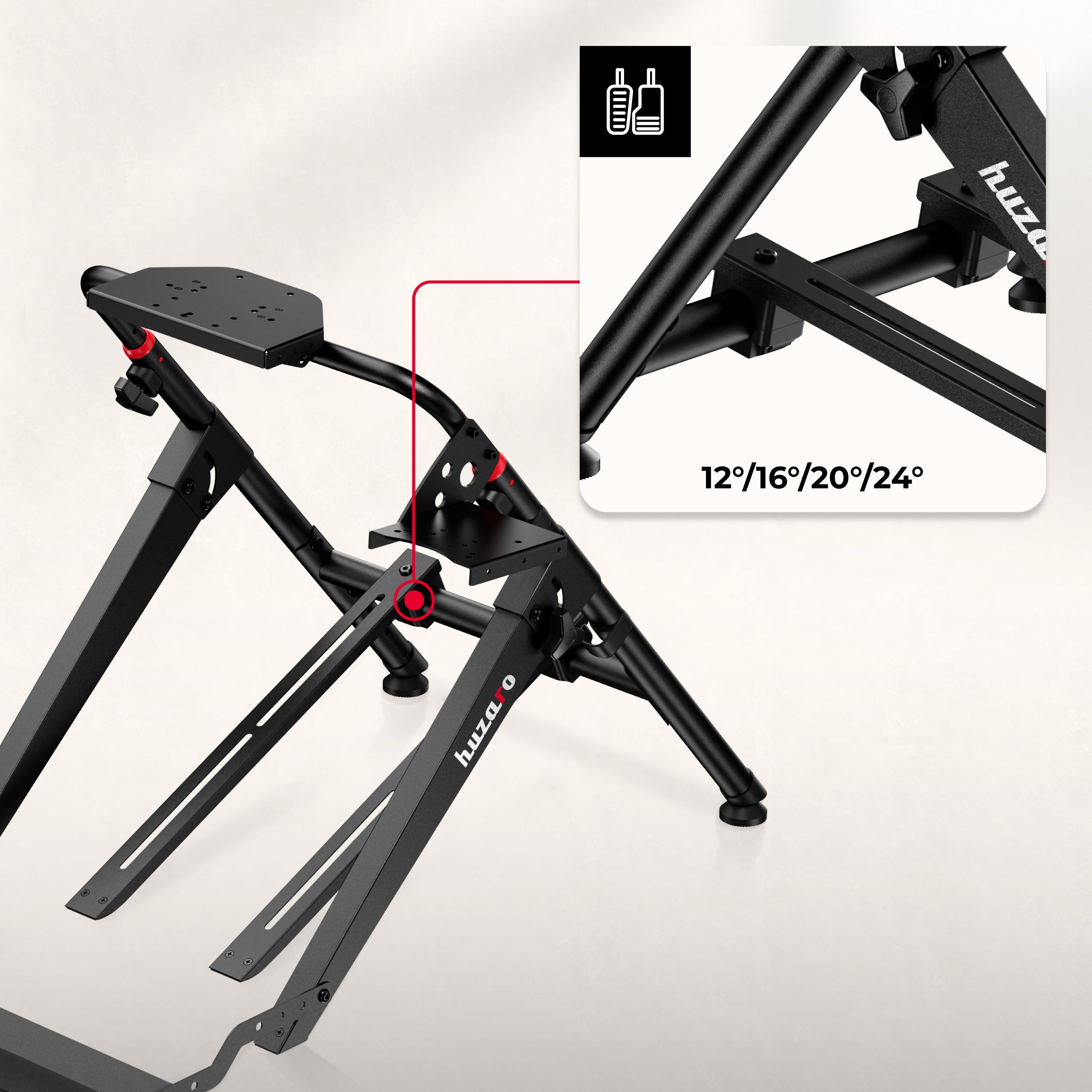 Pedalplatte mit einstellbarem Neigungswinkel