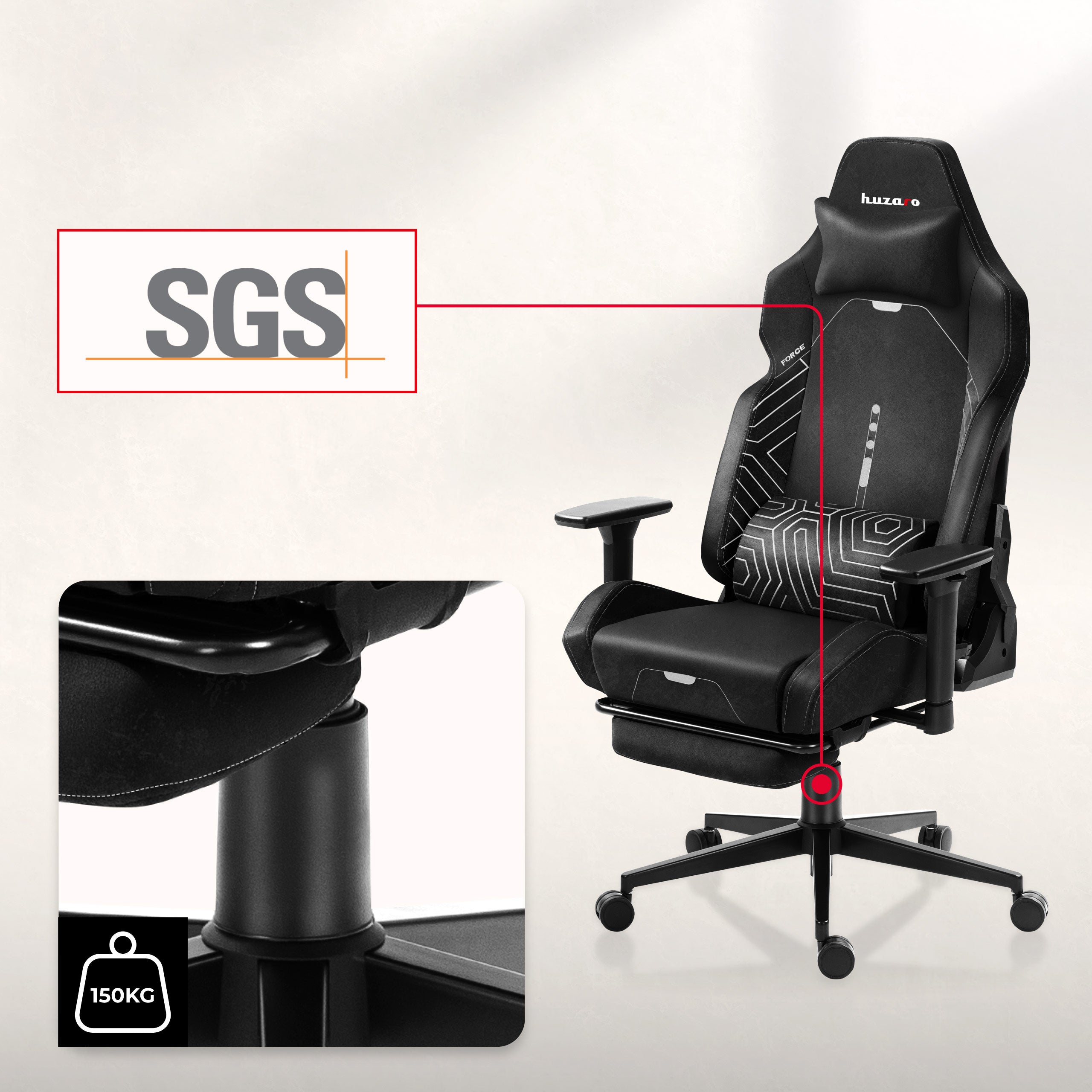 Verstärkter Stahlsockel für Stabilität