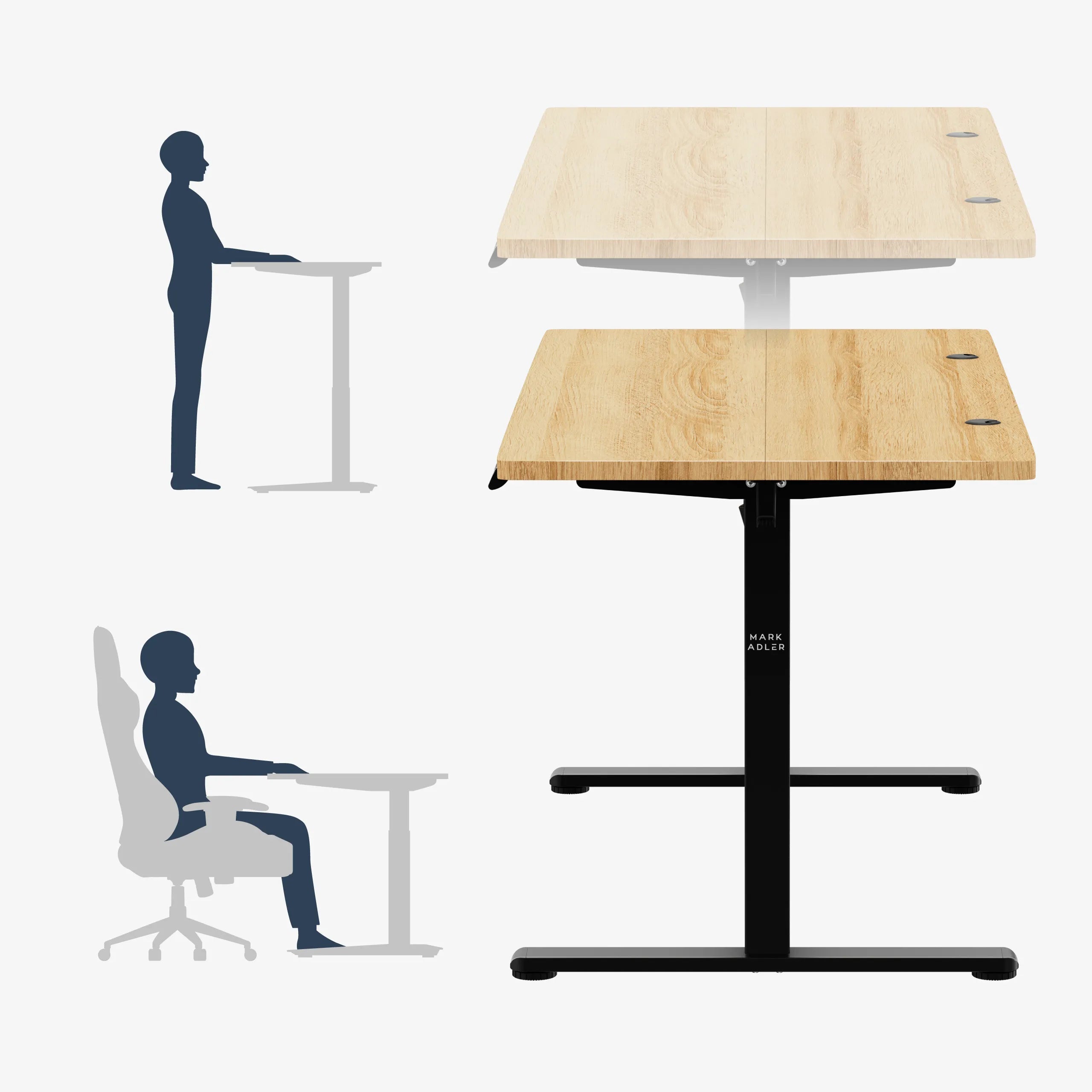 Schreibtisch mit elektrischer Höhenverstellung